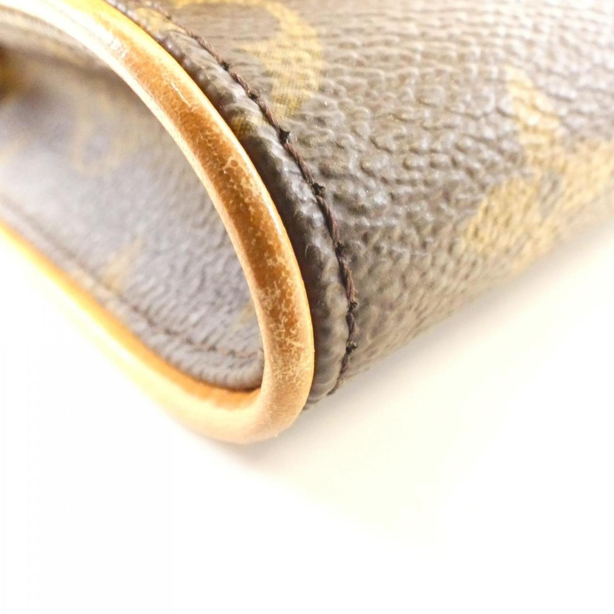 Louis Vuitton Marron Coated Canvas Pochette Shoulder Bag (Pre-Owned)