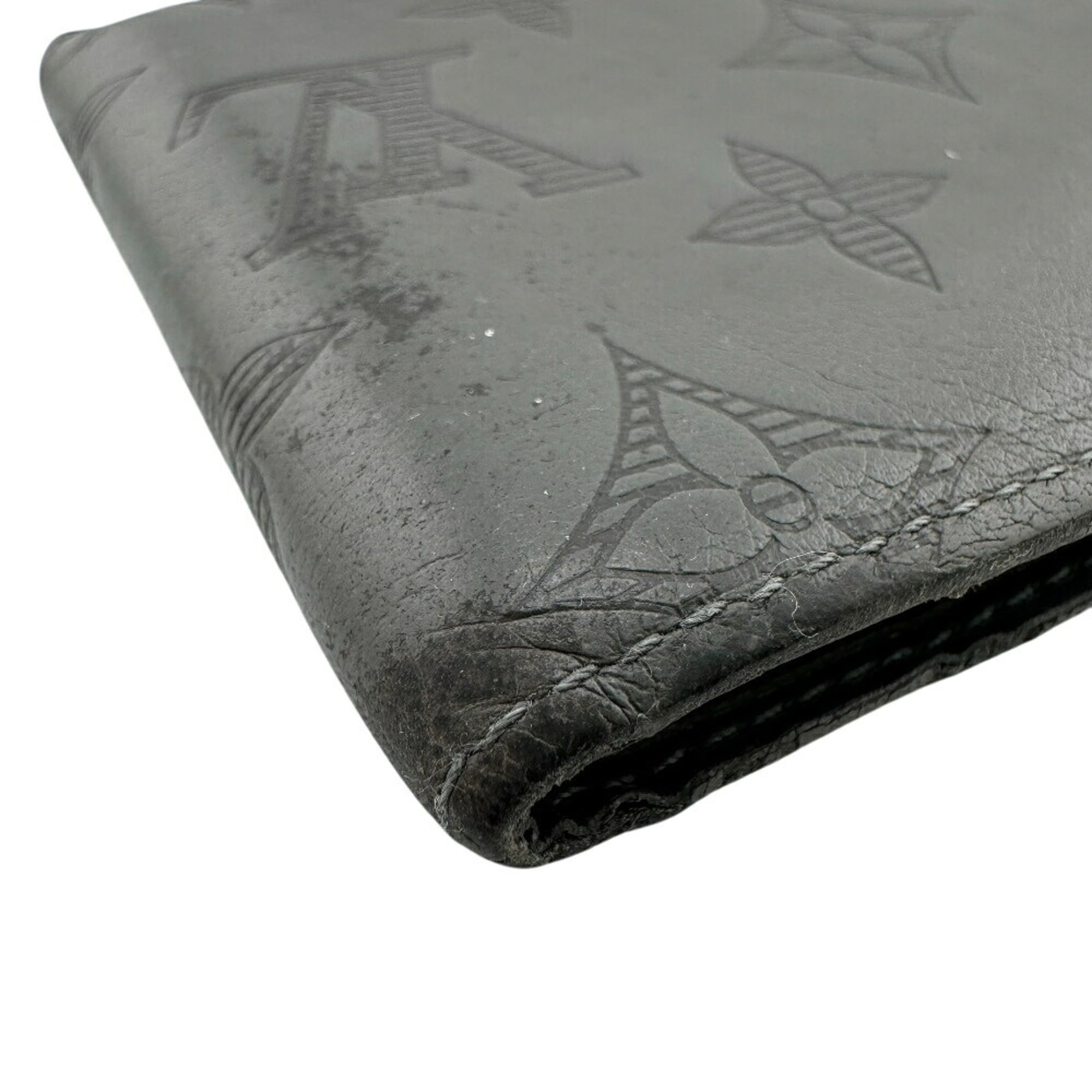 Louis Vuitton Dark Gray Gray Leather Wallet (Bi-Fold) (Pre-Owned)