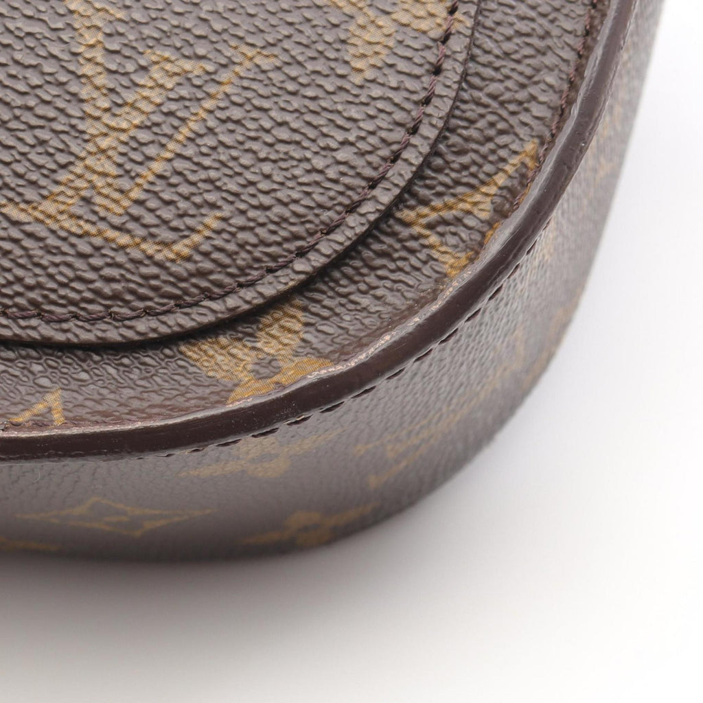 Louis Vuitton Brown Coated Canvas Leather Shoulder Bag (Pre-Owned)
