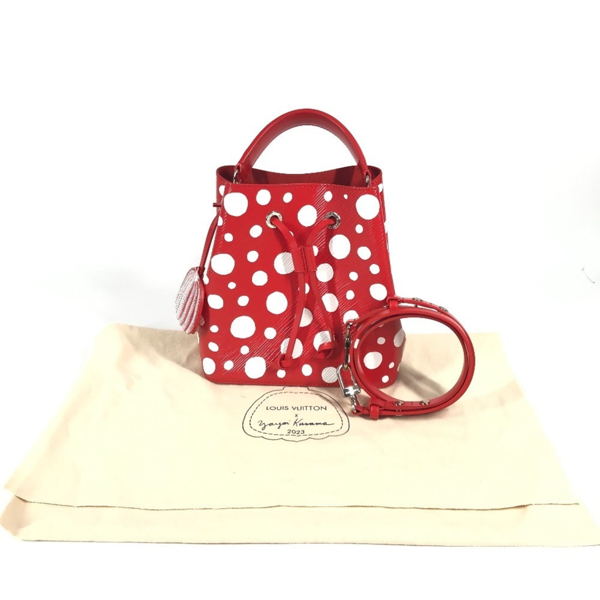Louis Vuitton Red Color White Epi Leather Handbag Shoulder Bag (Pre-Owned)