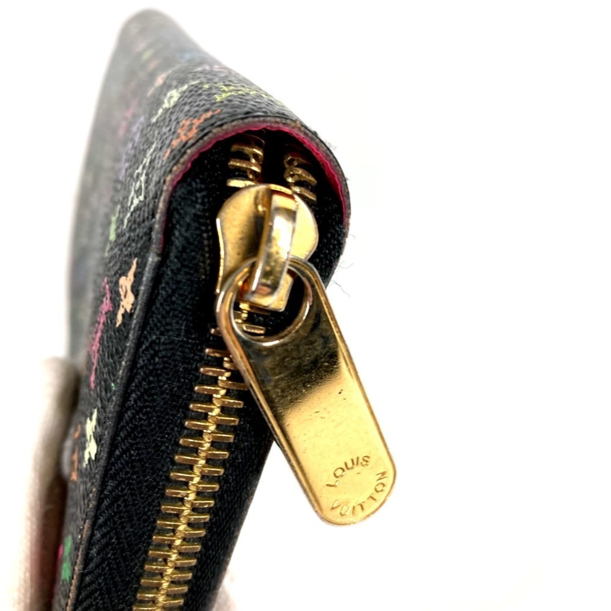 Louis Vuitton Monogram Multicolore Black Noir Monogram Multicolore Long Wallet (Bi-Fold) (Pre-Owned)
