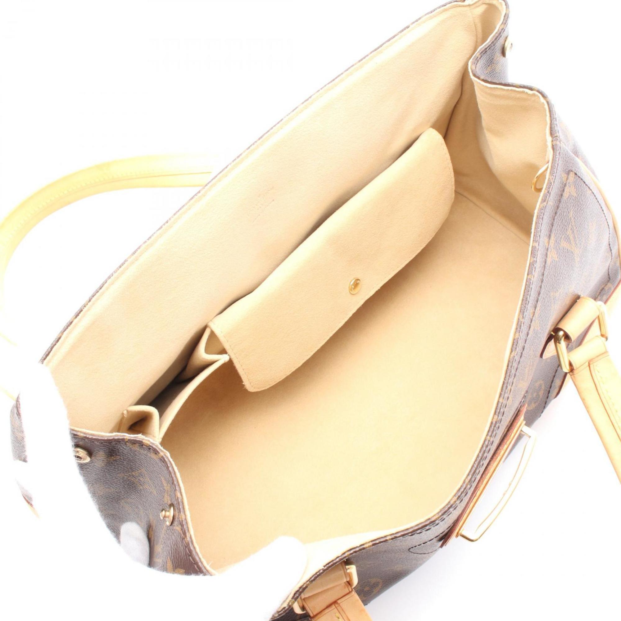 Louis Vuitton Brown Coated Canvas Leather Shoulder Bag (Pre-Owned)