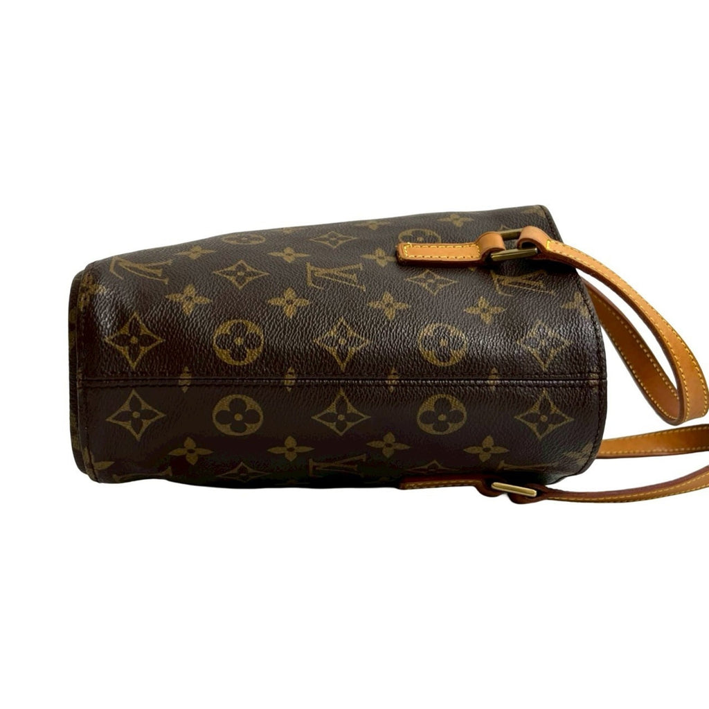 Louis Vuitton Brown Leather Pvc Handbag Tote Bag (Pre-Owned)