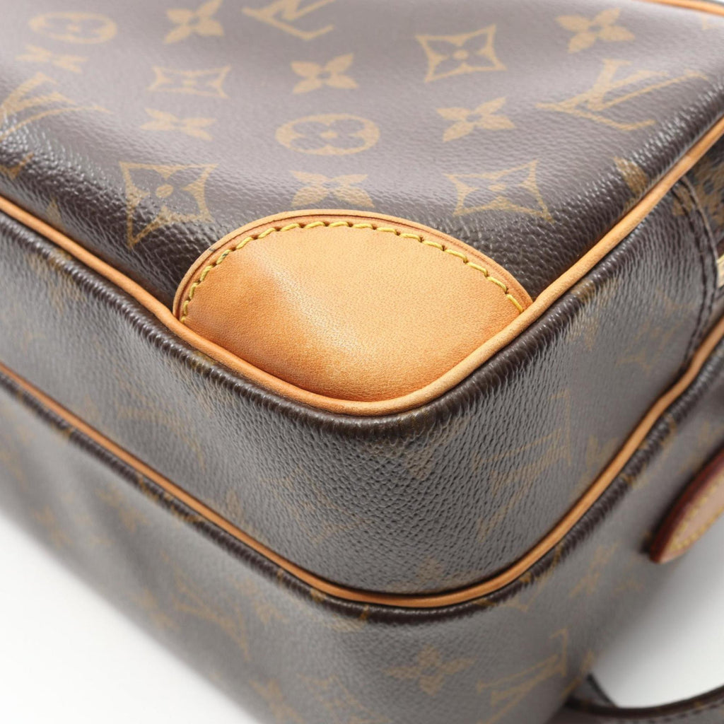 Louis Vuitton Brown Coated Canvas Leather Shoulder Bag (Pre-Owned)