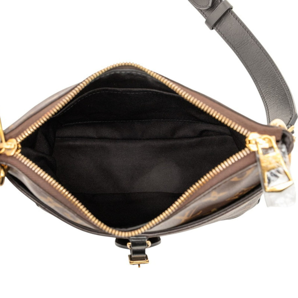 Louis Vuitton Black Brown Pvc Leather Shoulder Bag (Pre-Owned)