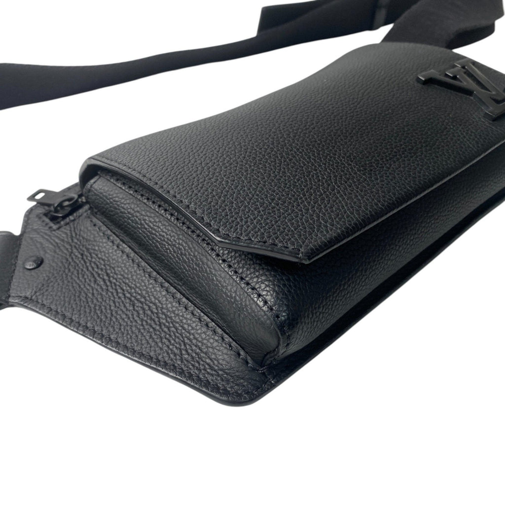 Louis Vuitton Black Leather Sling Bag (Pre-Owned)