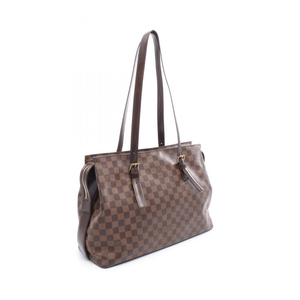 Louis Vuitton Brown Ebene Coated Canvas Leather Tote Bag (Pre-Owned)