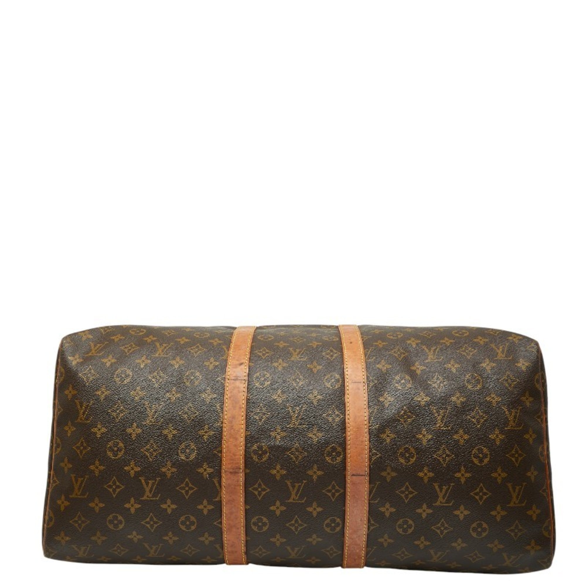 Louis Vuitton Brown Pvc Leather Boston Bag (Pre-Owned)