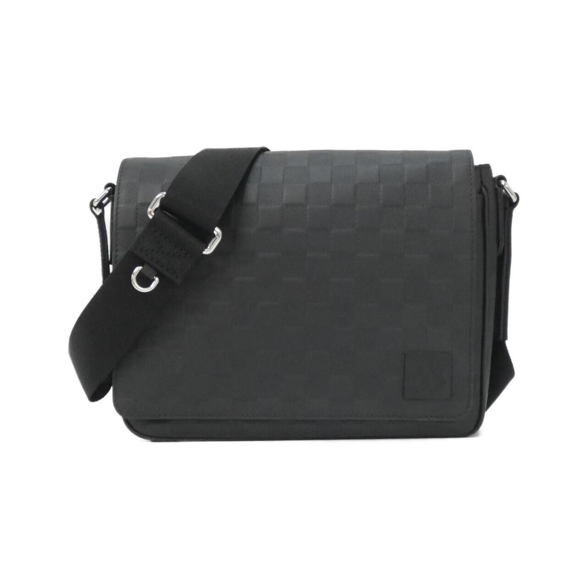 Louis Vuitton Black Leather Shoulder Bag (Pre-Owned)