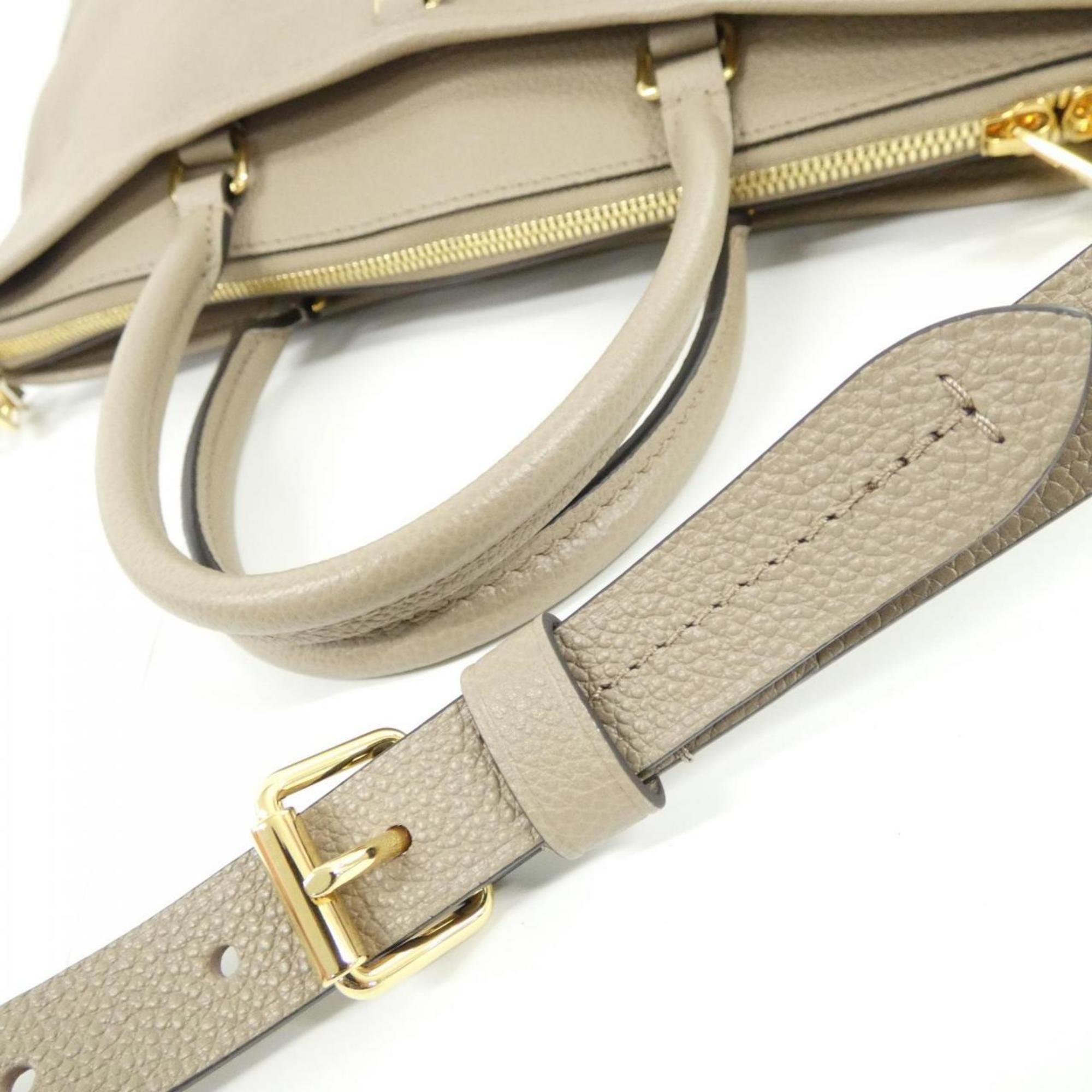 Louis Vuitton Tourterelle Leather Handbag (Pre-Owned)