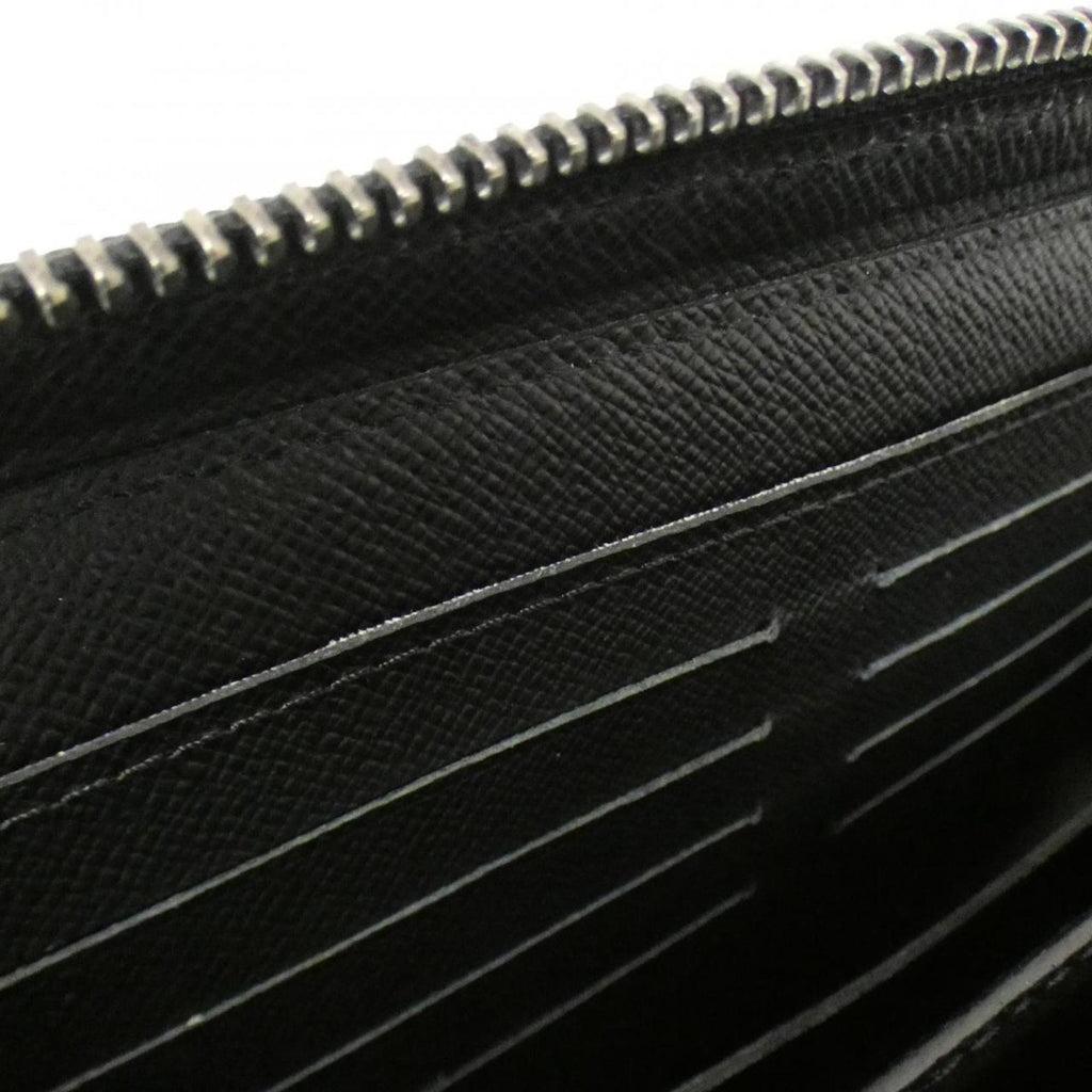 Louis Vuitton Black Coated Canvas Long Wallet (Bi-Fold) (Pre-Owned)