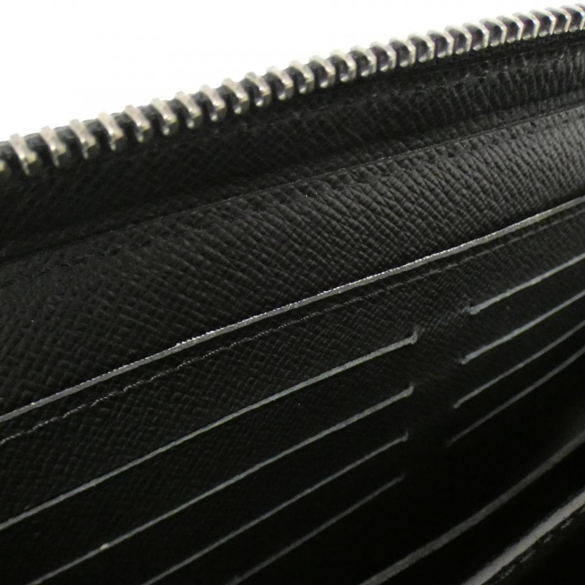 Louis Vuitton Black Coated Canvas Long Wallet (Bi-Fold) (Pre-Owned)