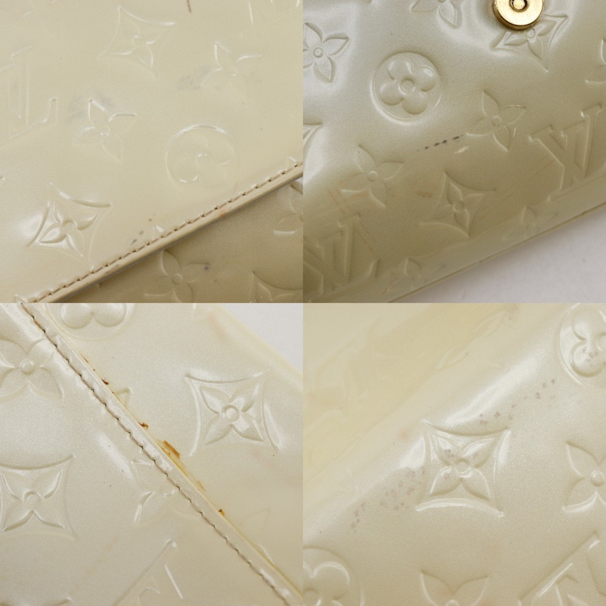 Louis Vuitton Off-White Pearl Monogram Vernis Shoulder Bag (Pre-Owned)