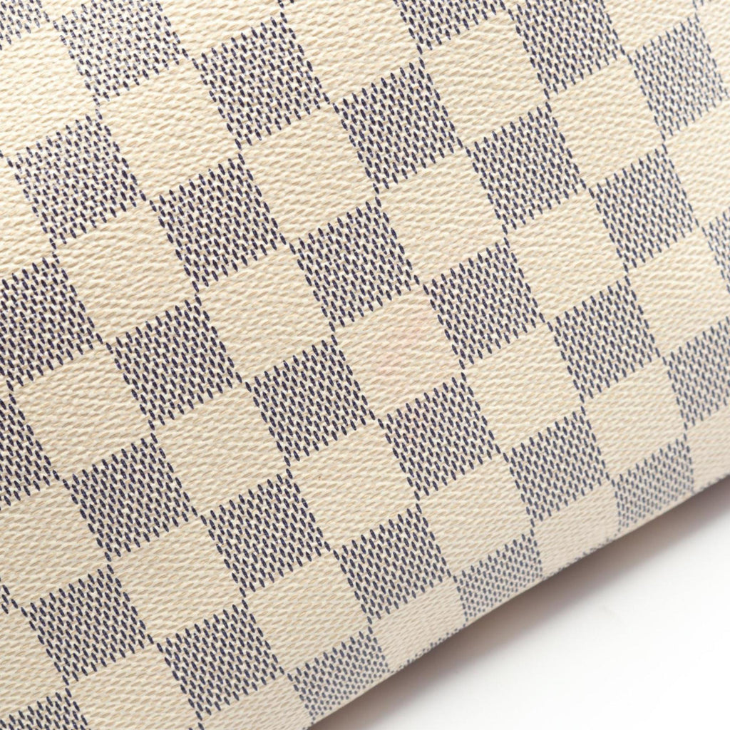 Louis Vuitton White Damier Azur Leather Shoulder Bag (Pre-Owned)