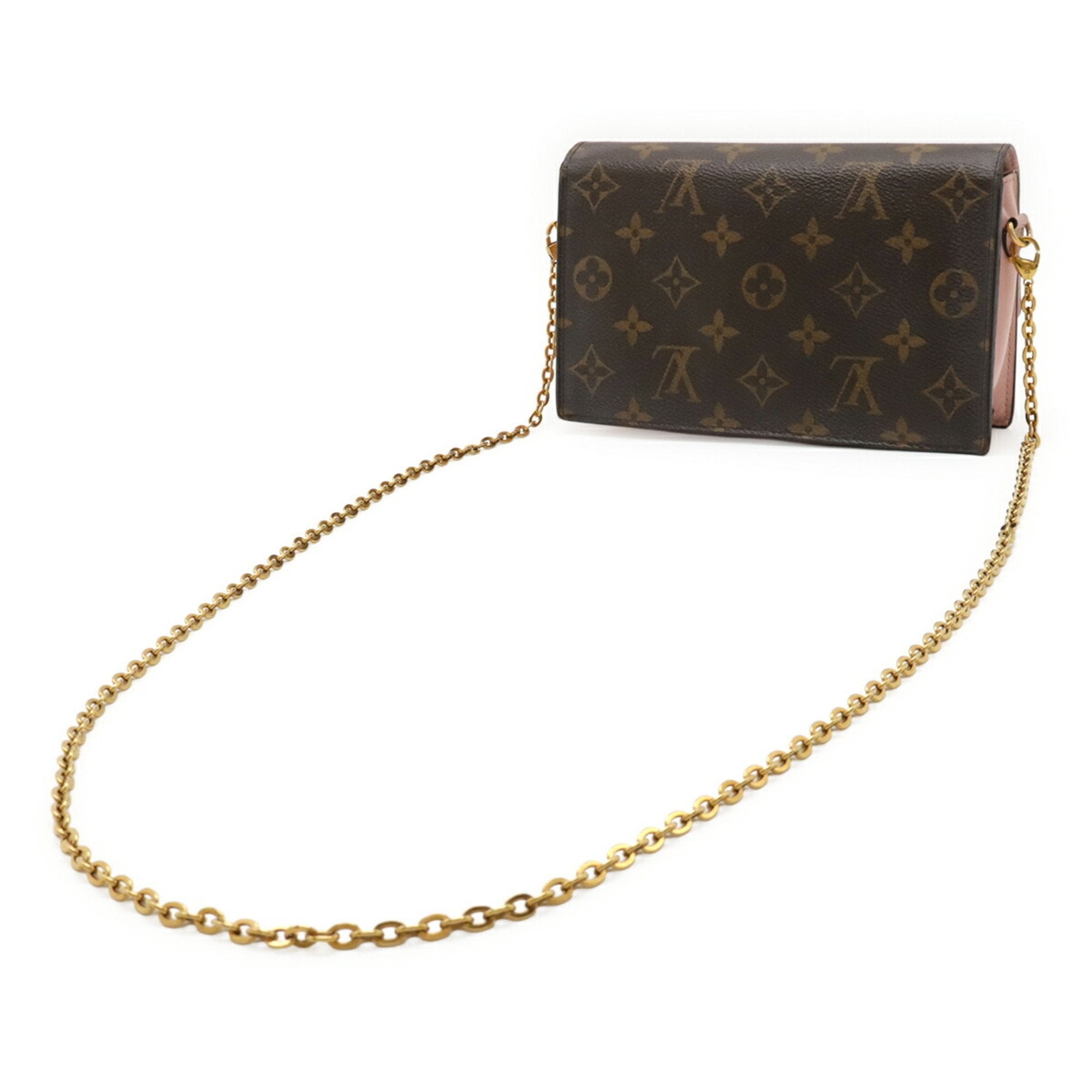 Louis Vuitton Monogram Rose Ballerine Monogram Chain/Shoulder Wallet (Pre-Owned)