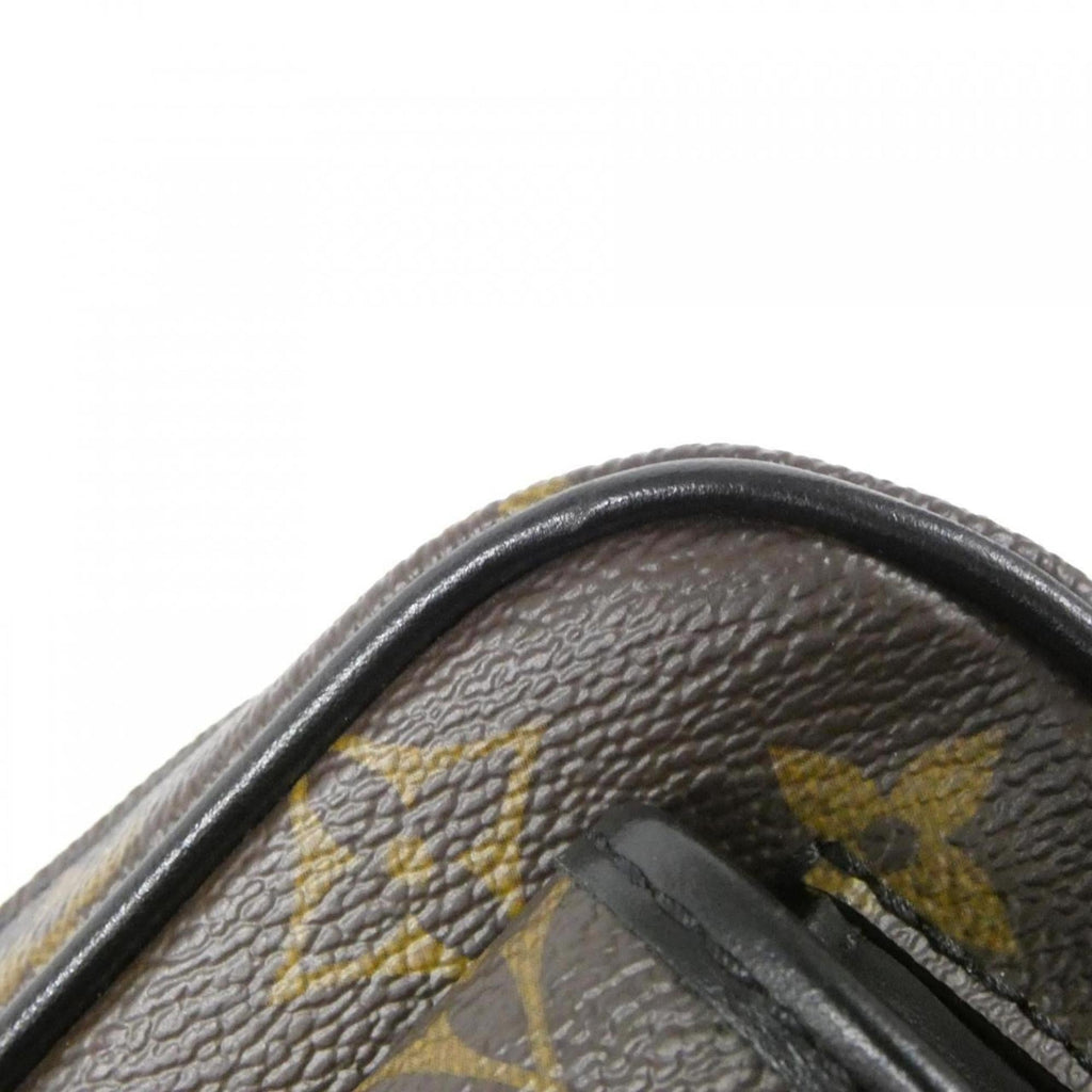 Louis Vuitton Black Brown Coated Canvas Shoulder Bag (Pre-Owned)