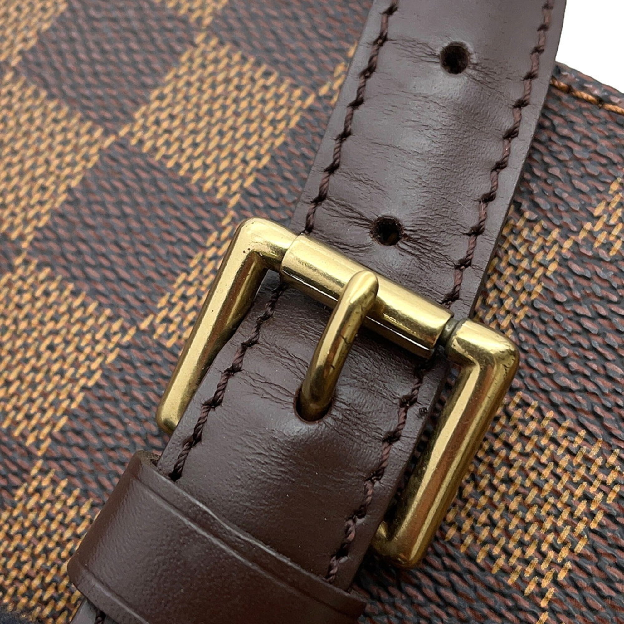 Louis Vuitton Damier Damier Canvas Ebene Red Color Shoulder Bag Tote Bag (Pre-Owned)