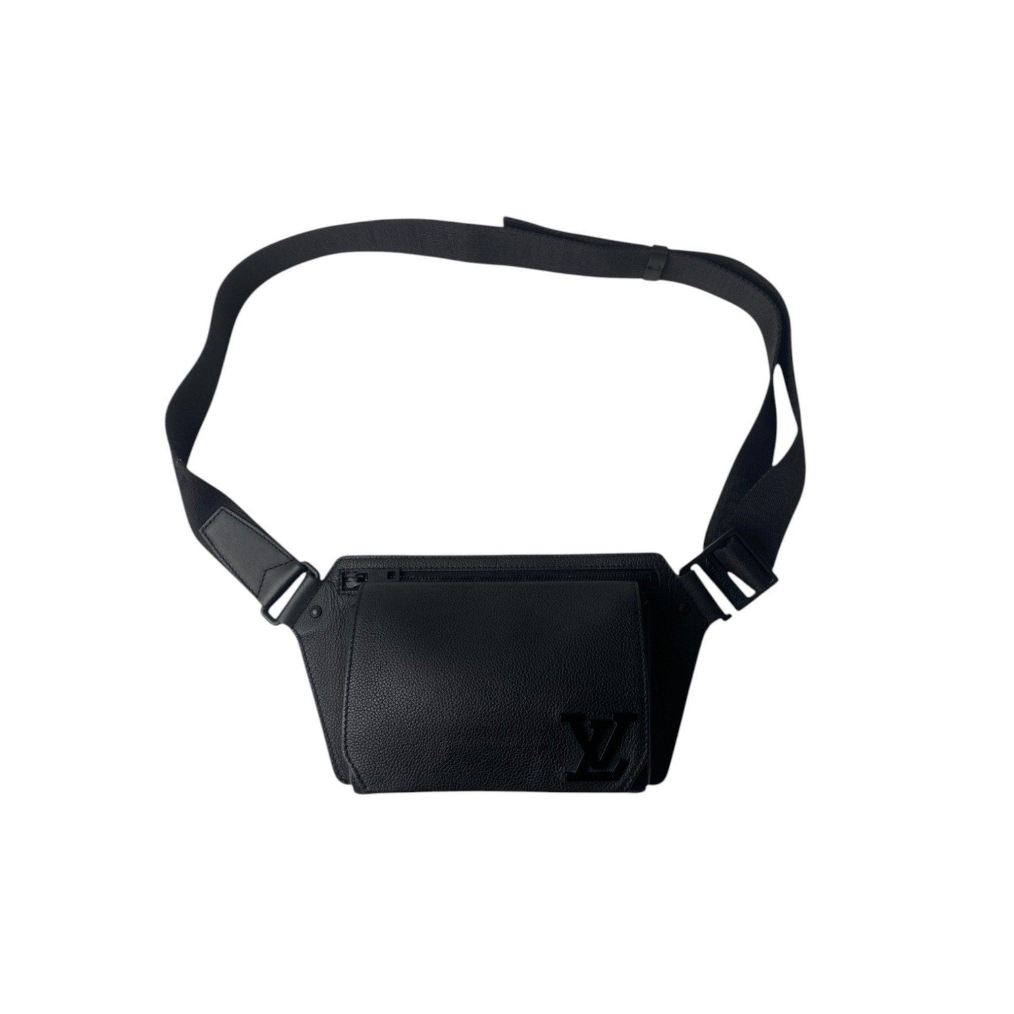 Louis Vuitton Black Leather Sling Bag (Pre-Owned)