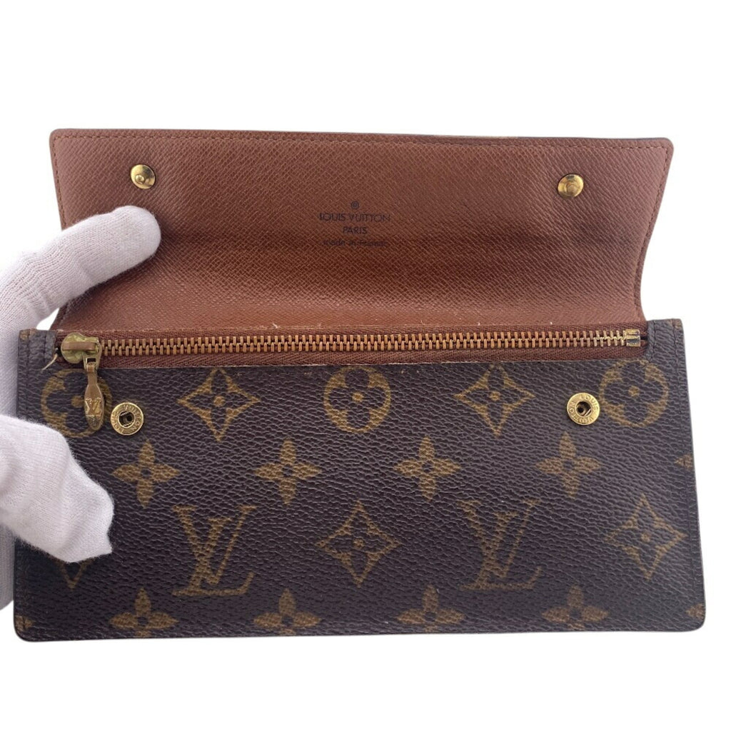 Louis Vuitton Monogram Brown Monogram Long Wallet (Bi-Fold) (Pre-Owned)