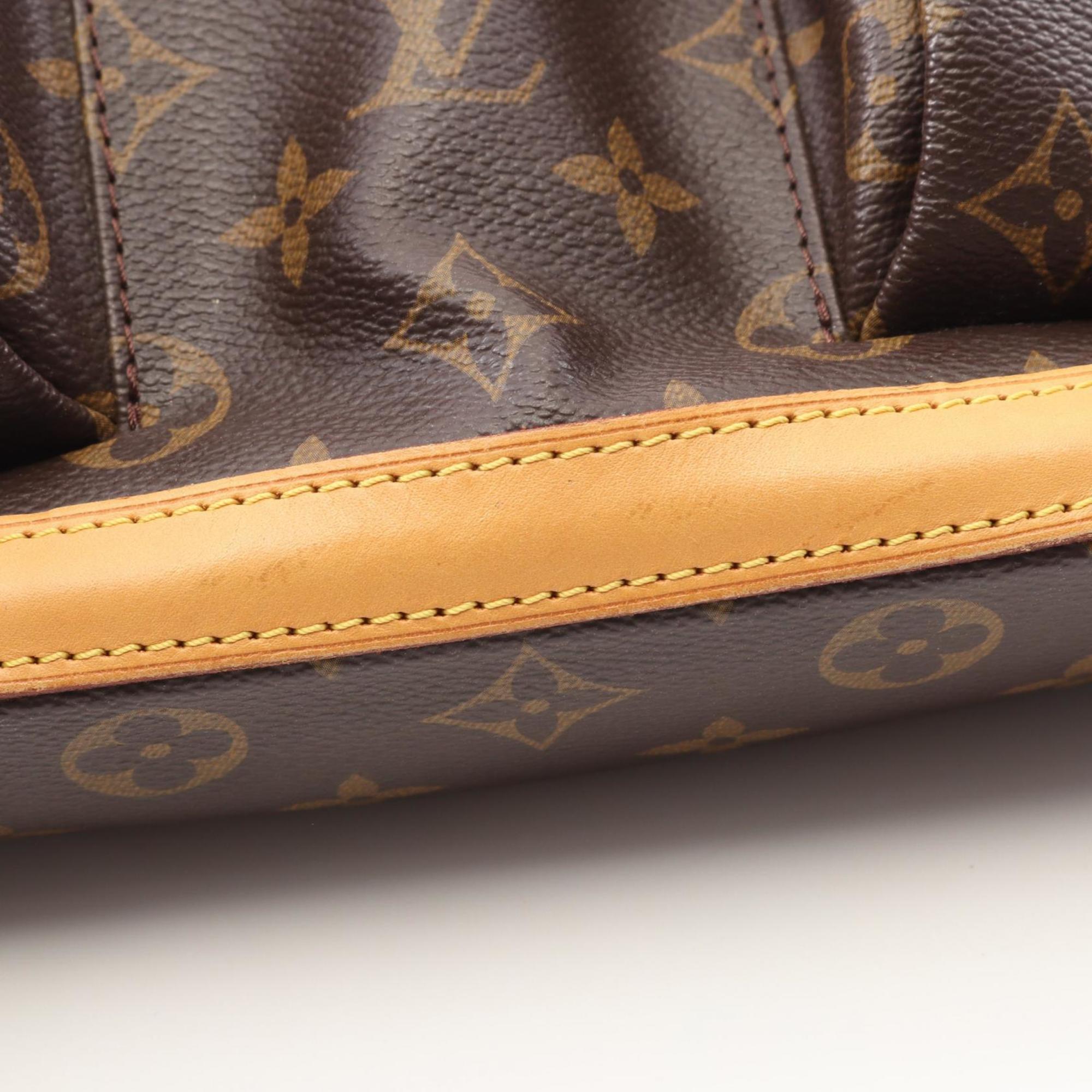 Louis Vuitton Brown Coated Canvas Leather Backpack (Pre-Owned)