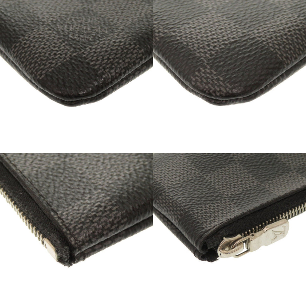 Louis Vuitton Black Damier Graphite Damier Graphite Canvas Coin Purse/Coin Case (Pre-Owned)