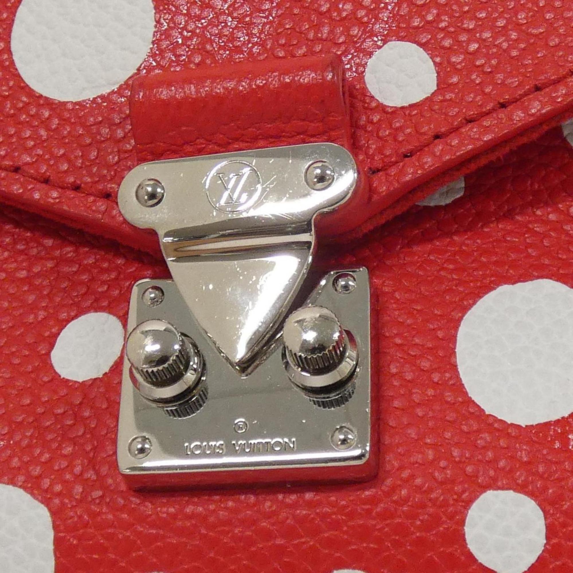 Louis Vuitton Rouge Leather Shoulder Bag (Pre-Owned)