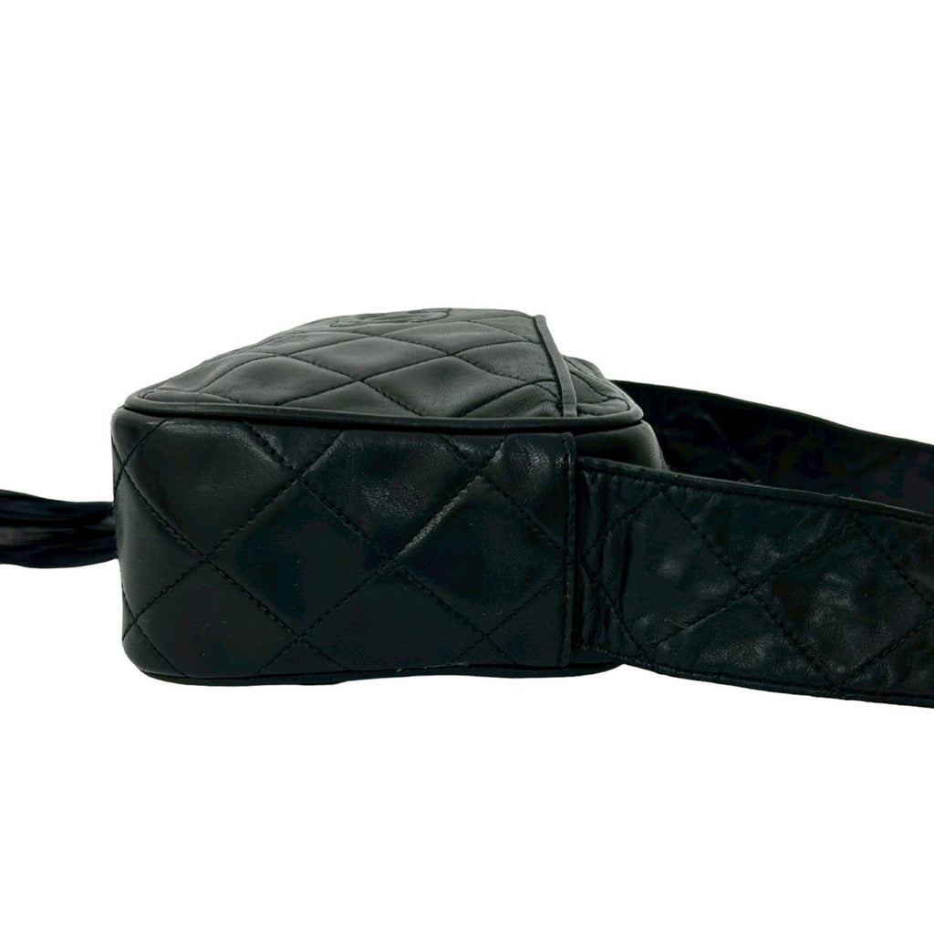 Vintage Diamond CC Camera Bag Quilted Leather Small