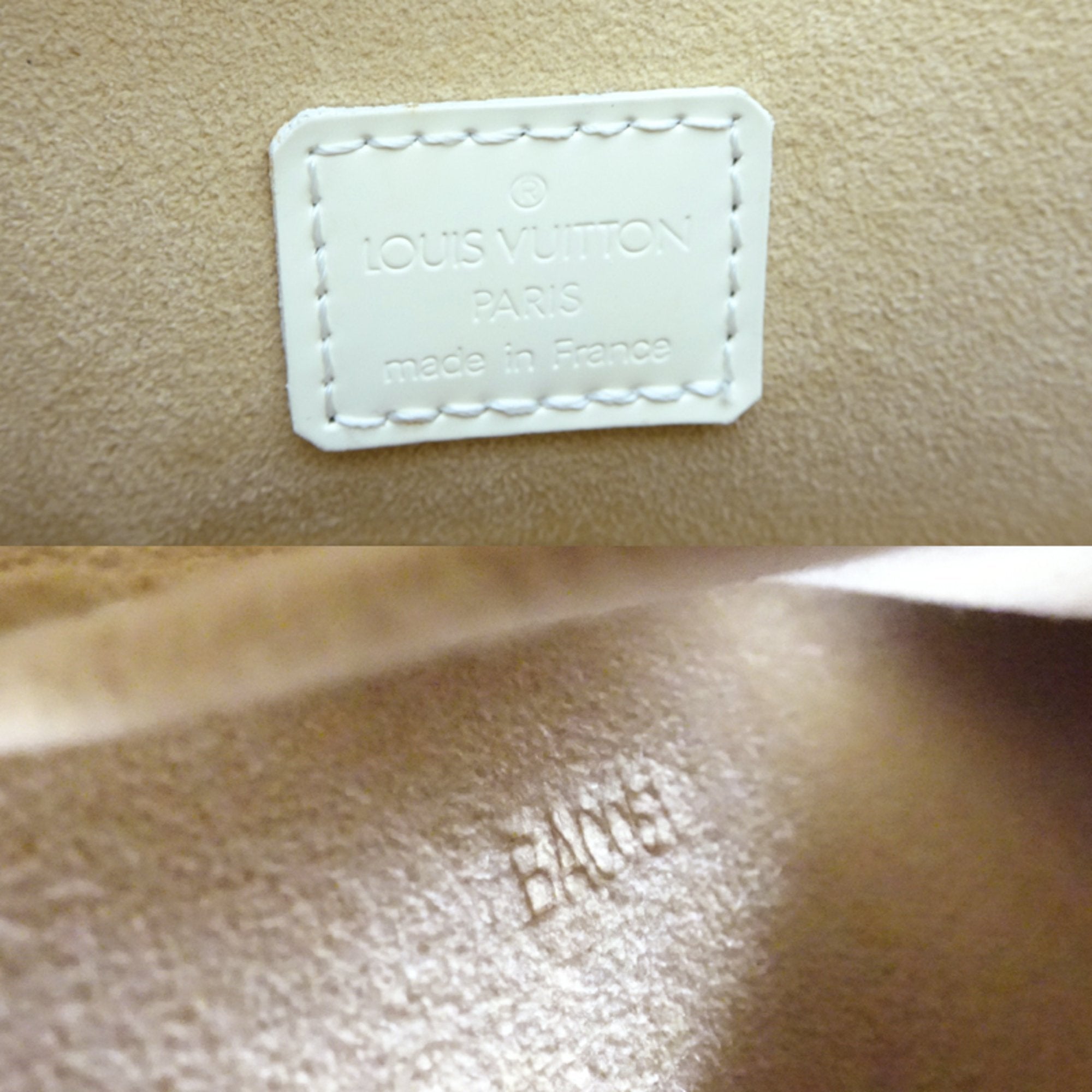 Louis Vuitton Beige White Handbag (Pre-Owned)