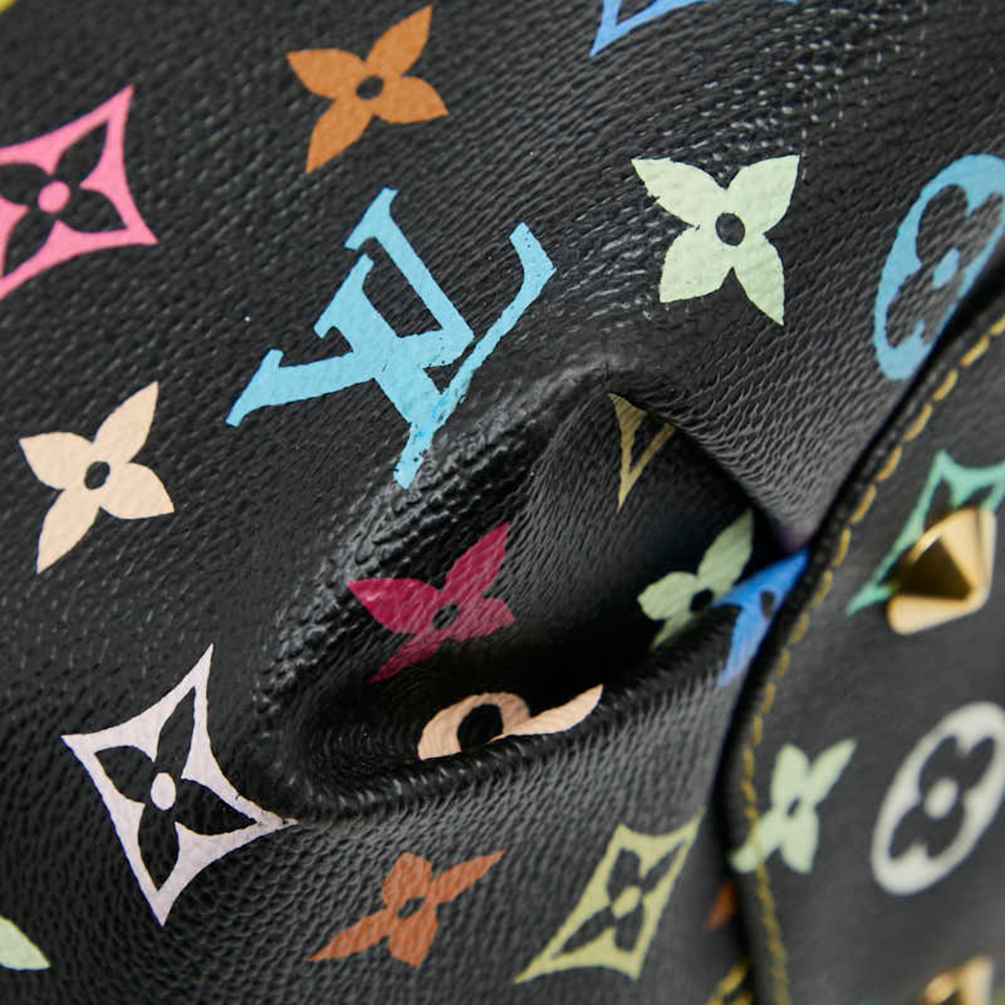 Louis Vuitton Black Multi-Color Noir Pvc Leather Shoulder Bag Tote Bag (Pre-Owned)