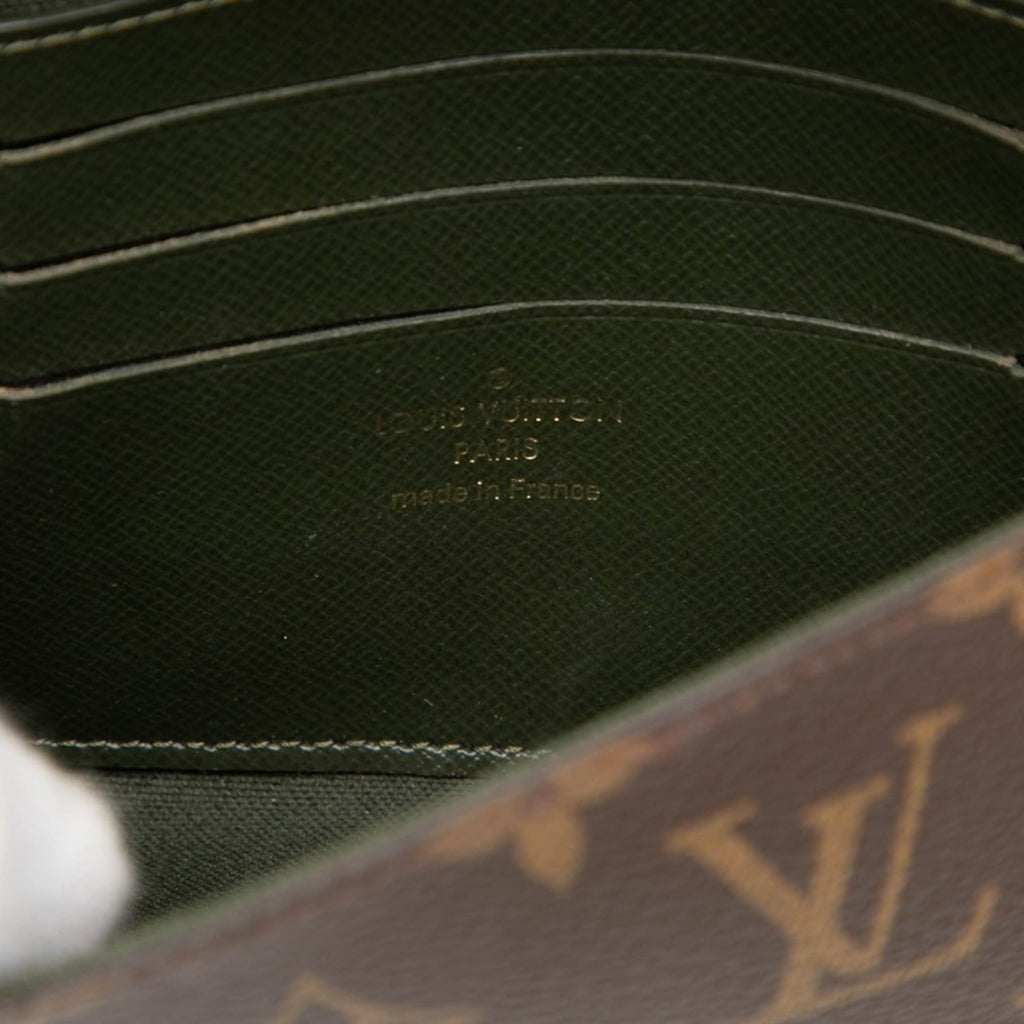 Louis Vuitton Brown Green Khaki Pvc Leather Pochette Shoulder Bag (Pre-Owned)