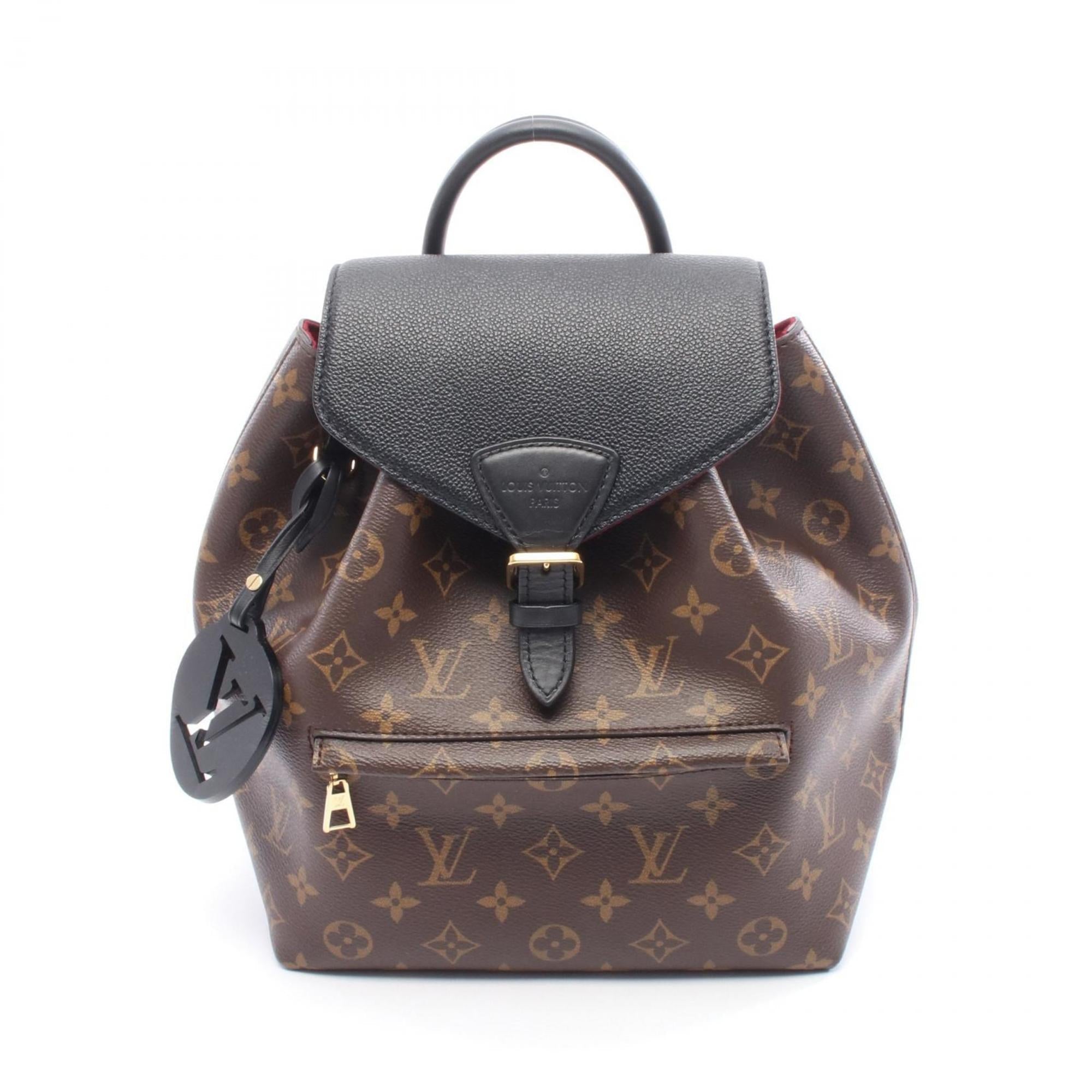 Louis Vuitton Black Brown Noir Coated Canvas Leather Backpack (Pre-Owned)