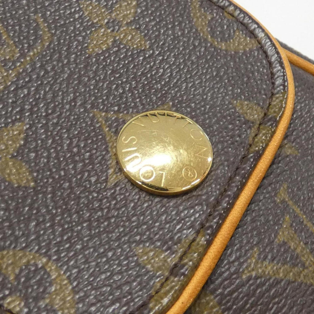 Louis Vuitton Marron Coated Canvas Pochette Shoulder Bag (Pre-Owned)