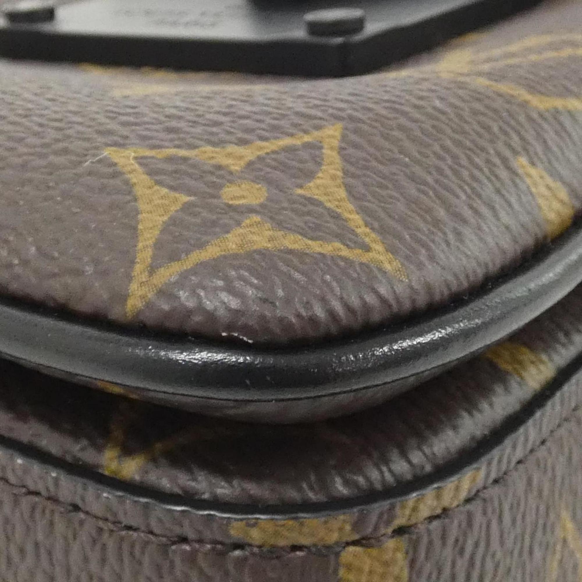 Louis Vuitton Black Marron Monogram Macassar Coated Canvas Shoulder Bag (Pre-Owned)