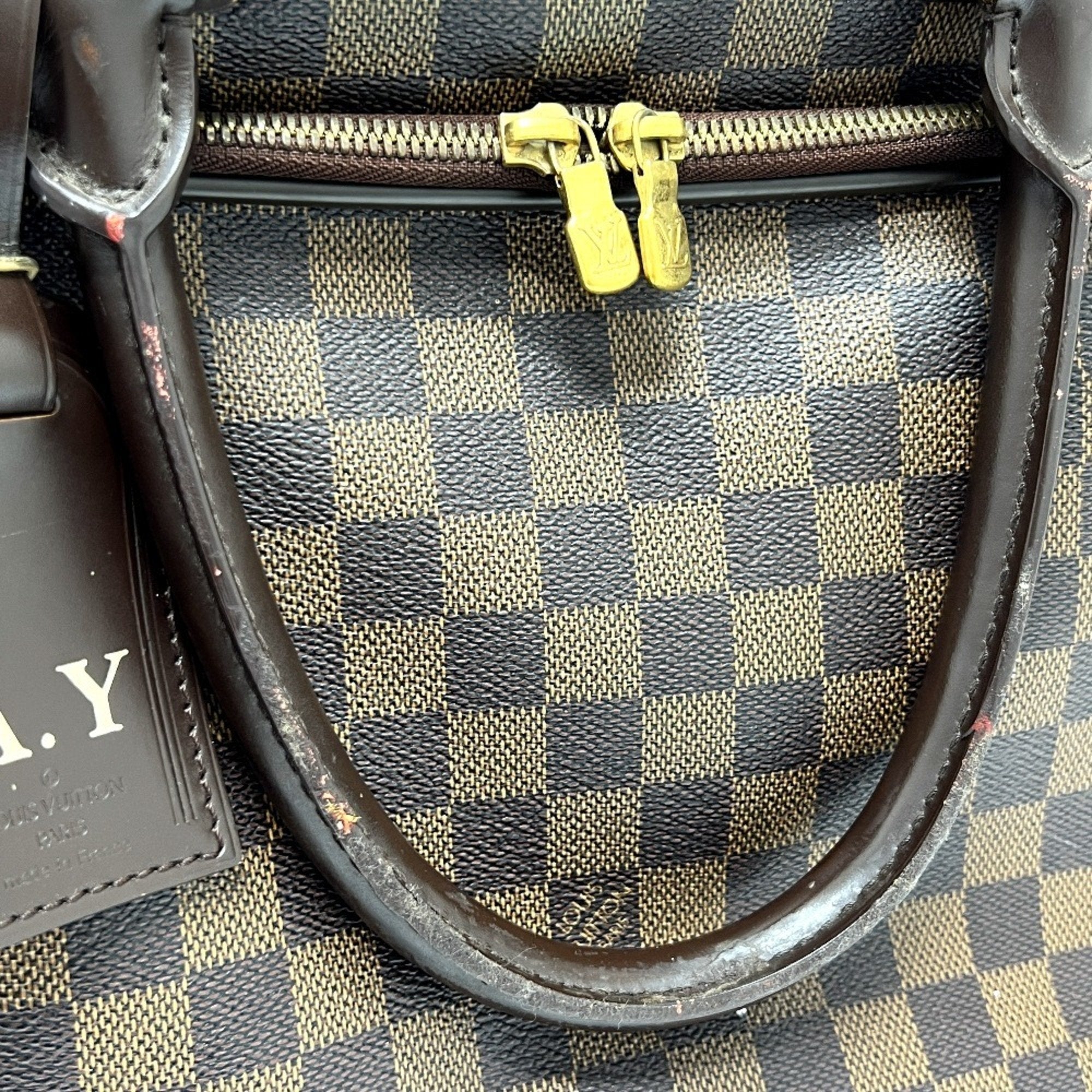 Louis Vuitton Brown Damier Canvas Ebene Damier Canvas Briefcase Handbag (Pre-Owned)