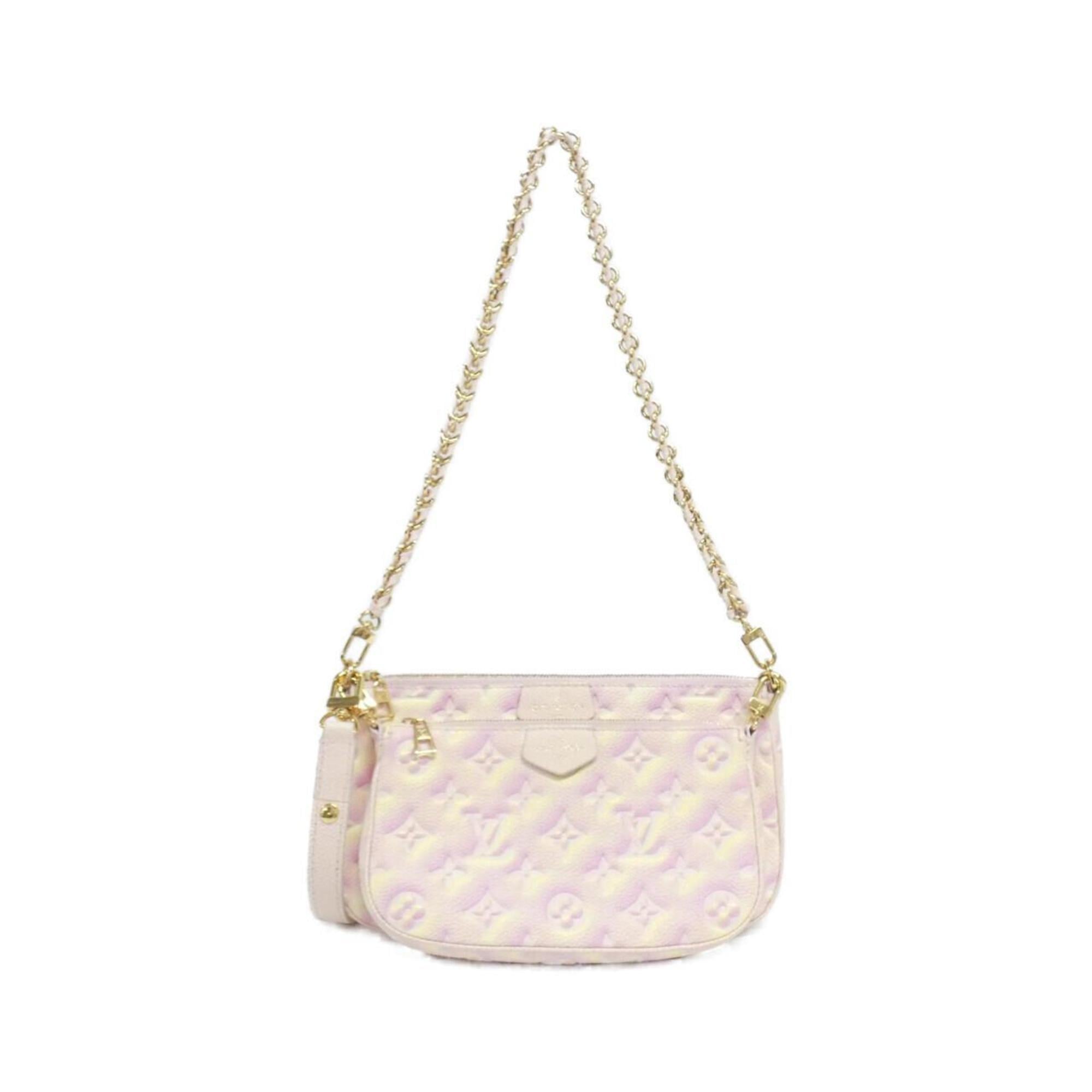 Louis Vuitton Light Pink Leather Pochette Shoulder Bag (Pre-Owned)