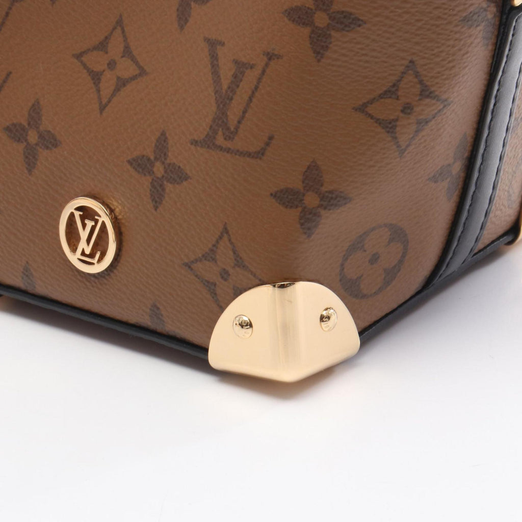 Louis Vuitton Black Brown Monogram Reverse Coated Canvas Shoulder Bag (Pre-Owned)