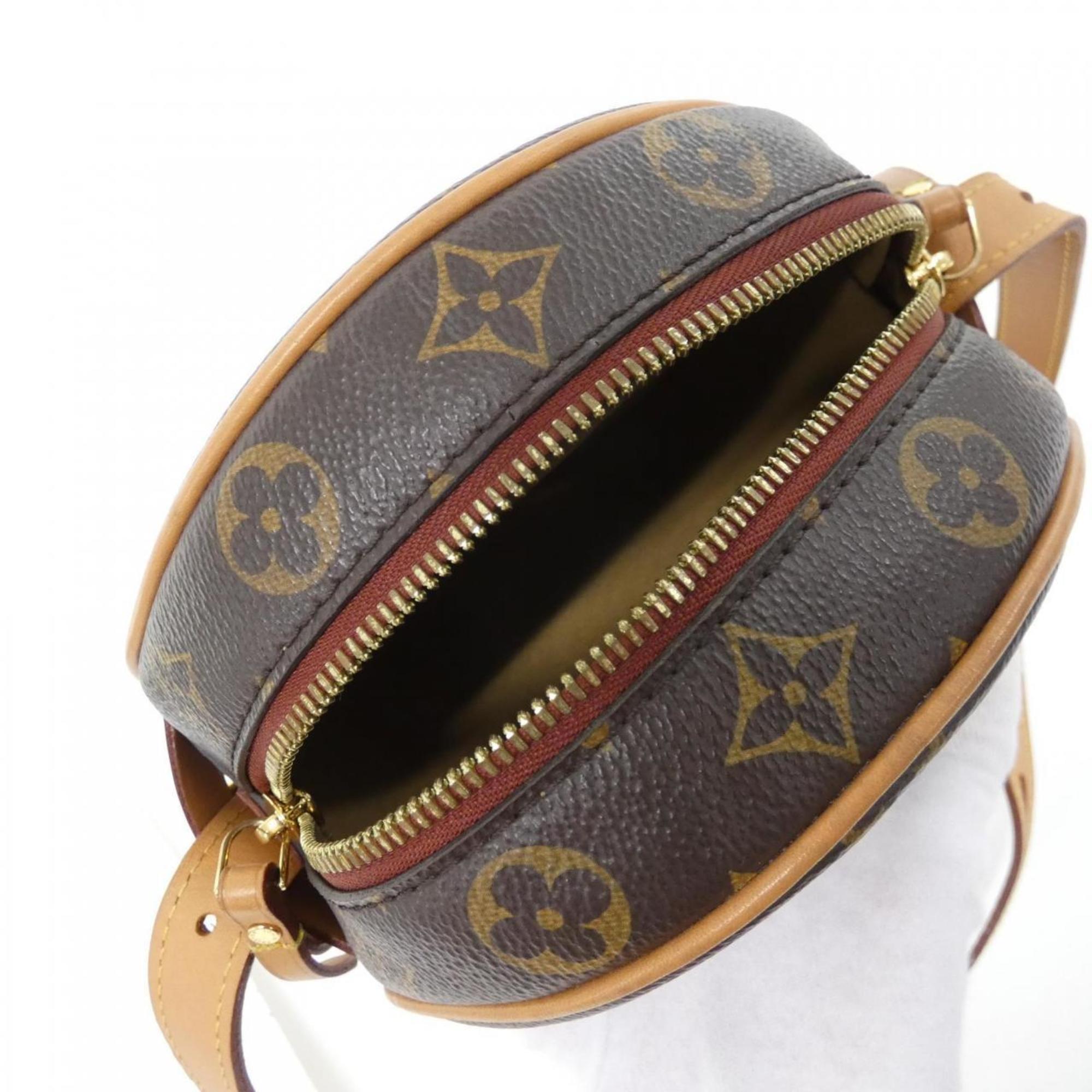 Louis Vuitton Marron Coated Canvas Shoulder Bag (Pre-Owned)