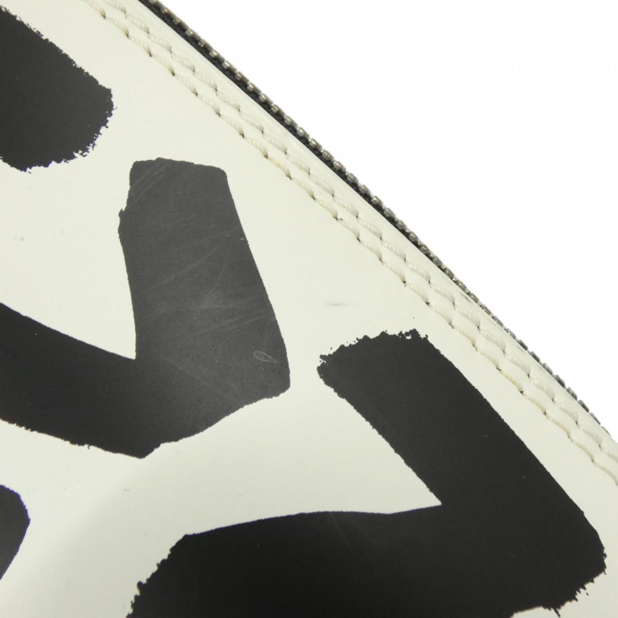 Louis Vuitton Black White Coated Canvas Handbag (Pre-Owned)