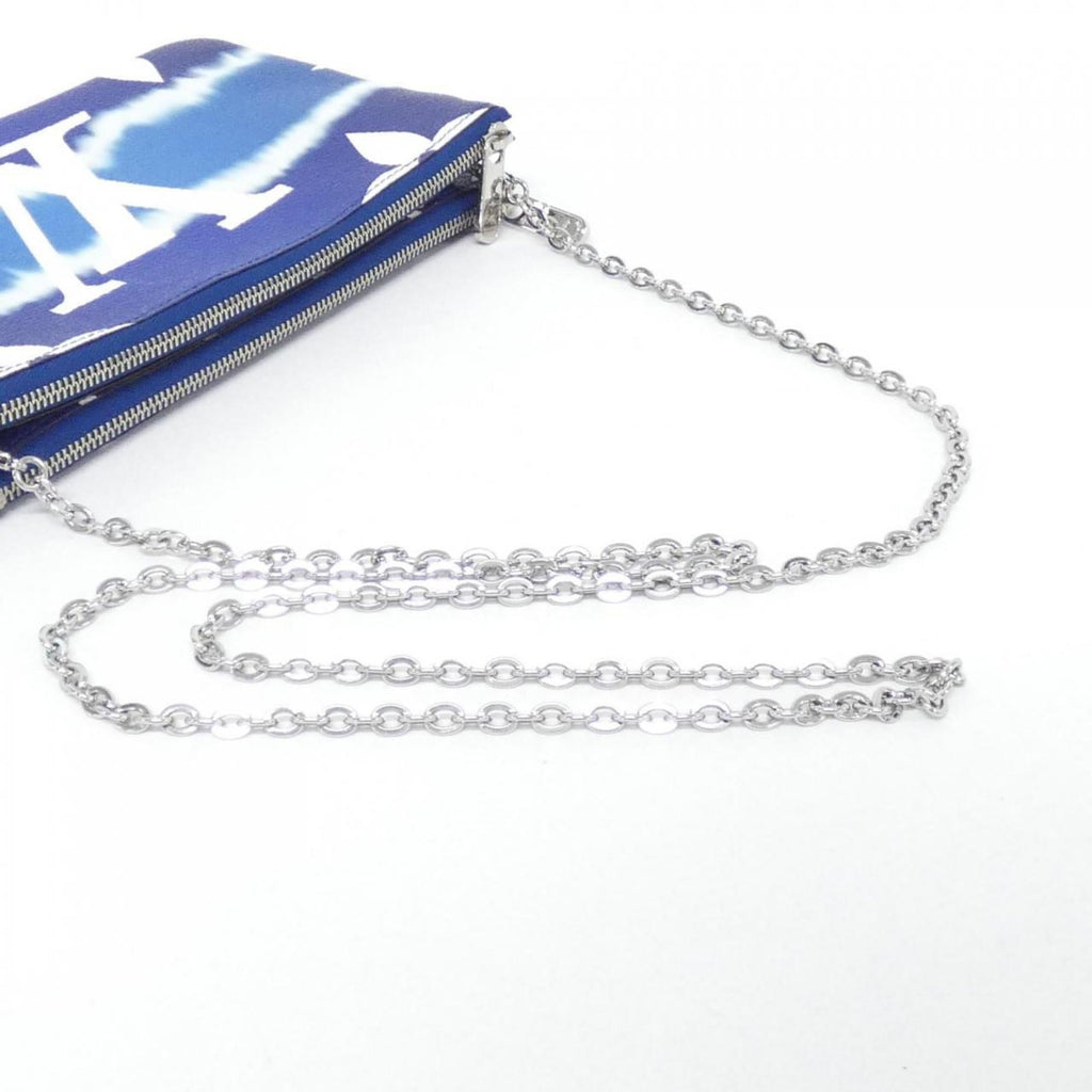 Louis Vuitton Blue White Coated Canvas Pochette Shoulder Bag (Pre-Owned)