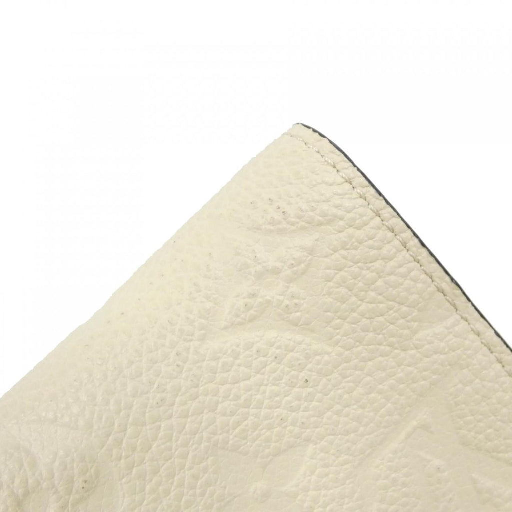 Louis Vuitton Cream Leather Wallet (Tri-Fold) (Pre-Owned)