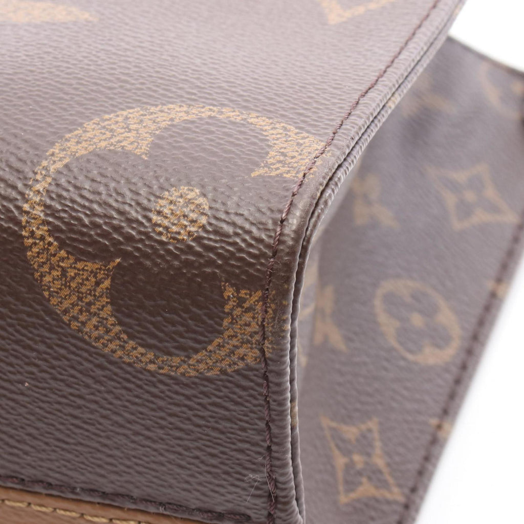 Louis Vuitton Beige Brown Monogram Reverse Coated Canvas Handbag Pouch (Pre-Owned)