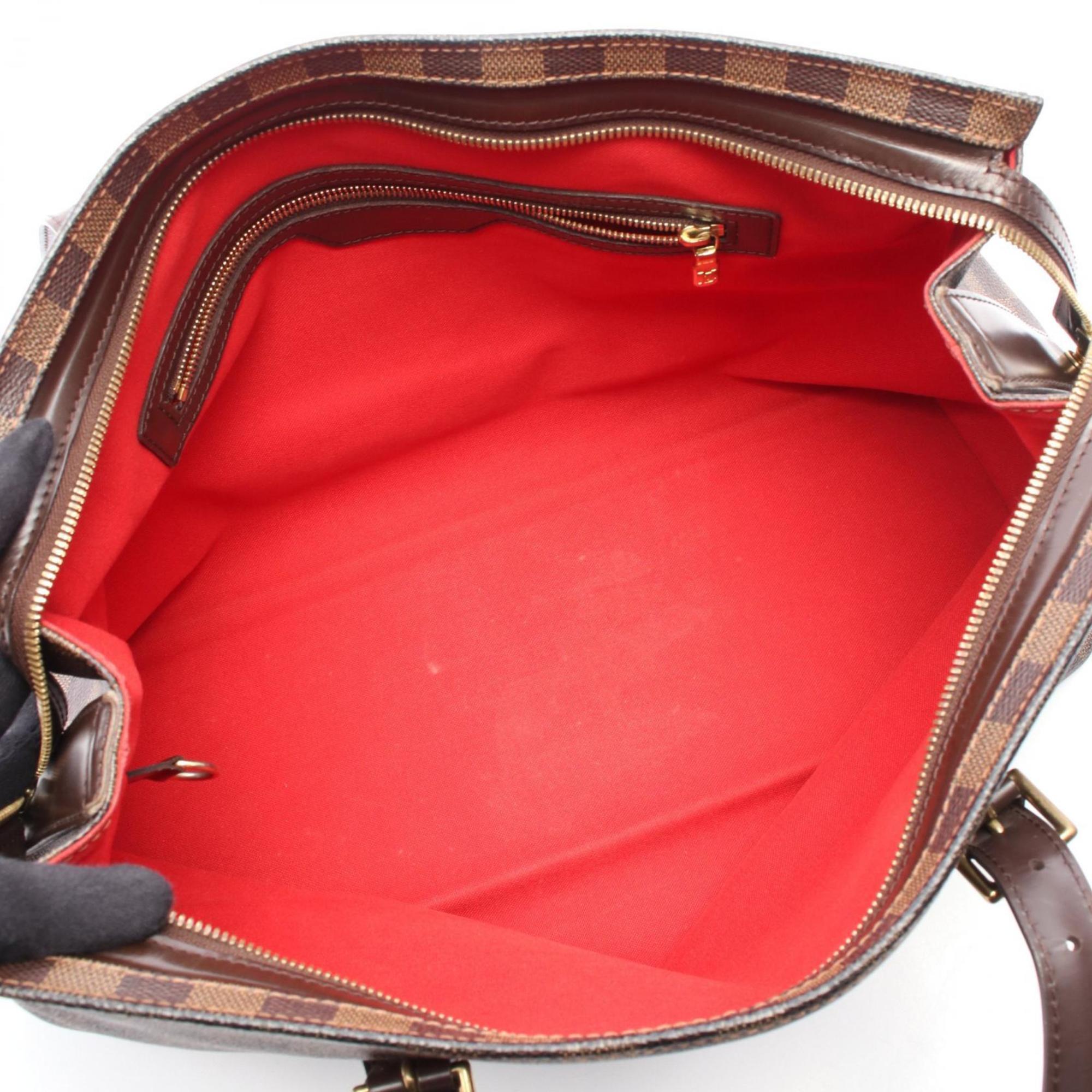 Louis Vuitton Brown Ebene Coated Canvas Leather Tote Bag (Pre-Owned)
