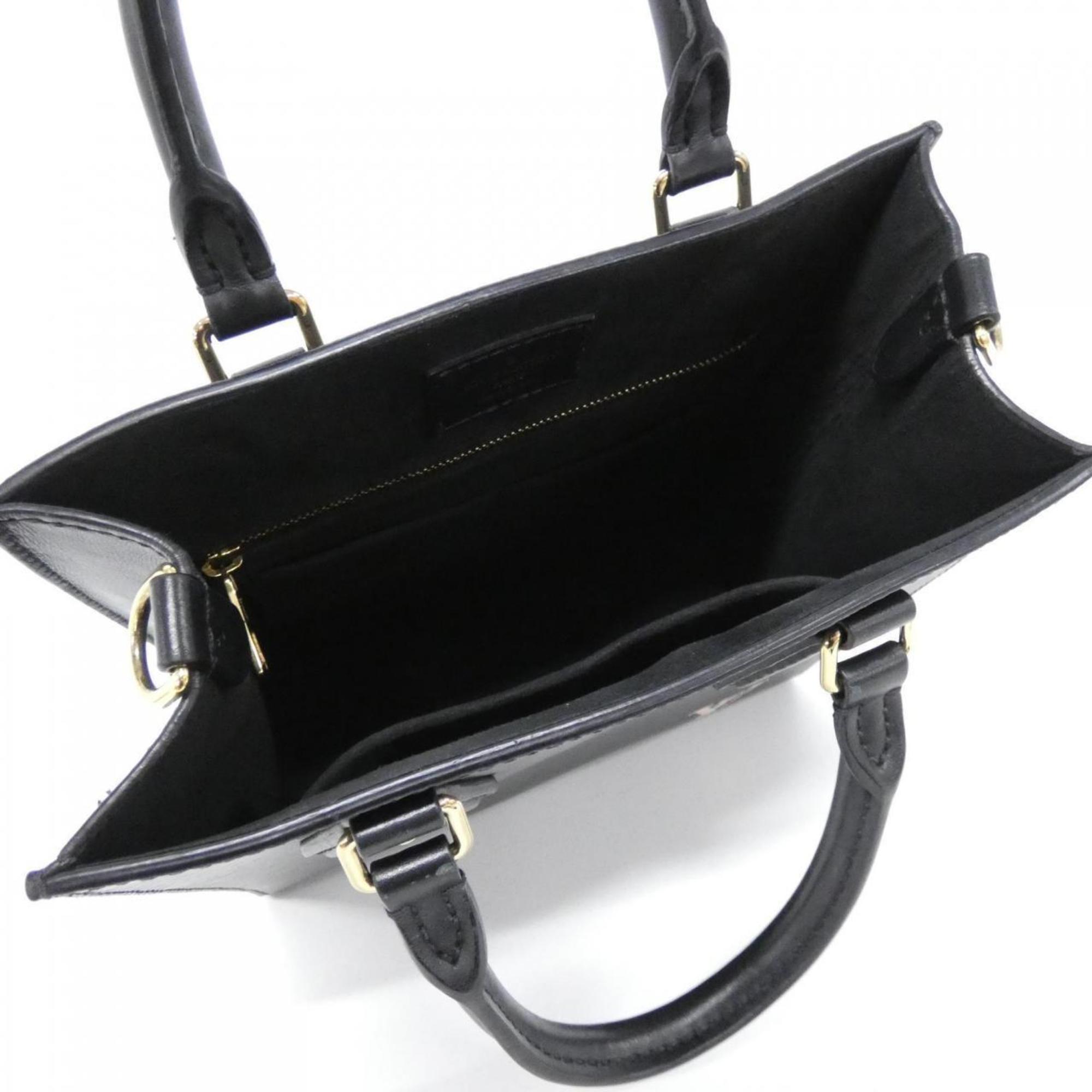 Louis Vuitton Black Leather Handbag (Pre-Owned)