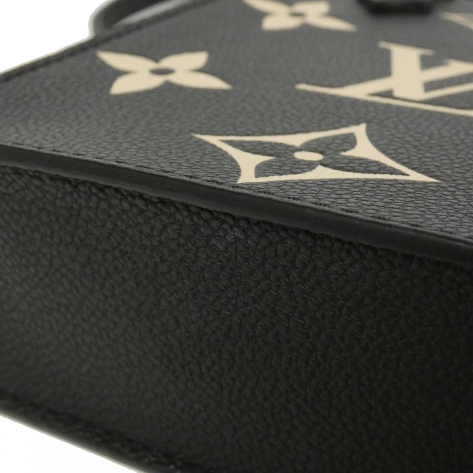Louis Vuitton Monogram Empreinte Beige Black Leather Handbag (Pre-Owned)