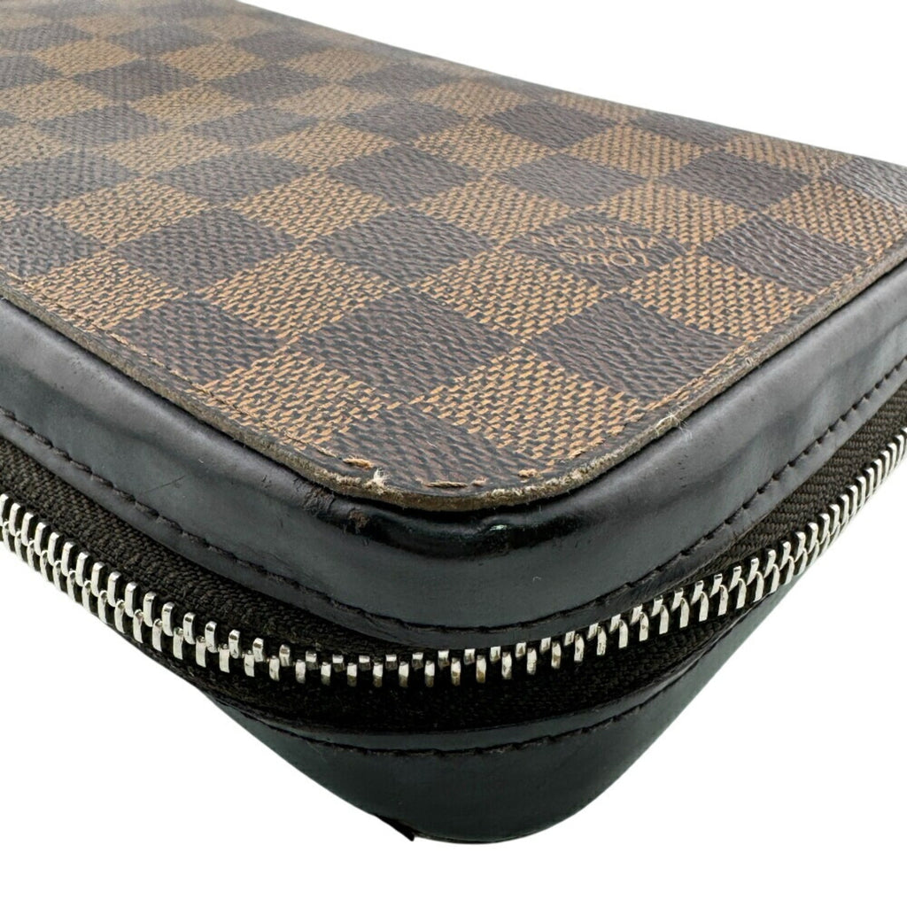 Louis Vuitton Brown Leather Long Wallet (Bi-Fold) (Pre-Owned)
