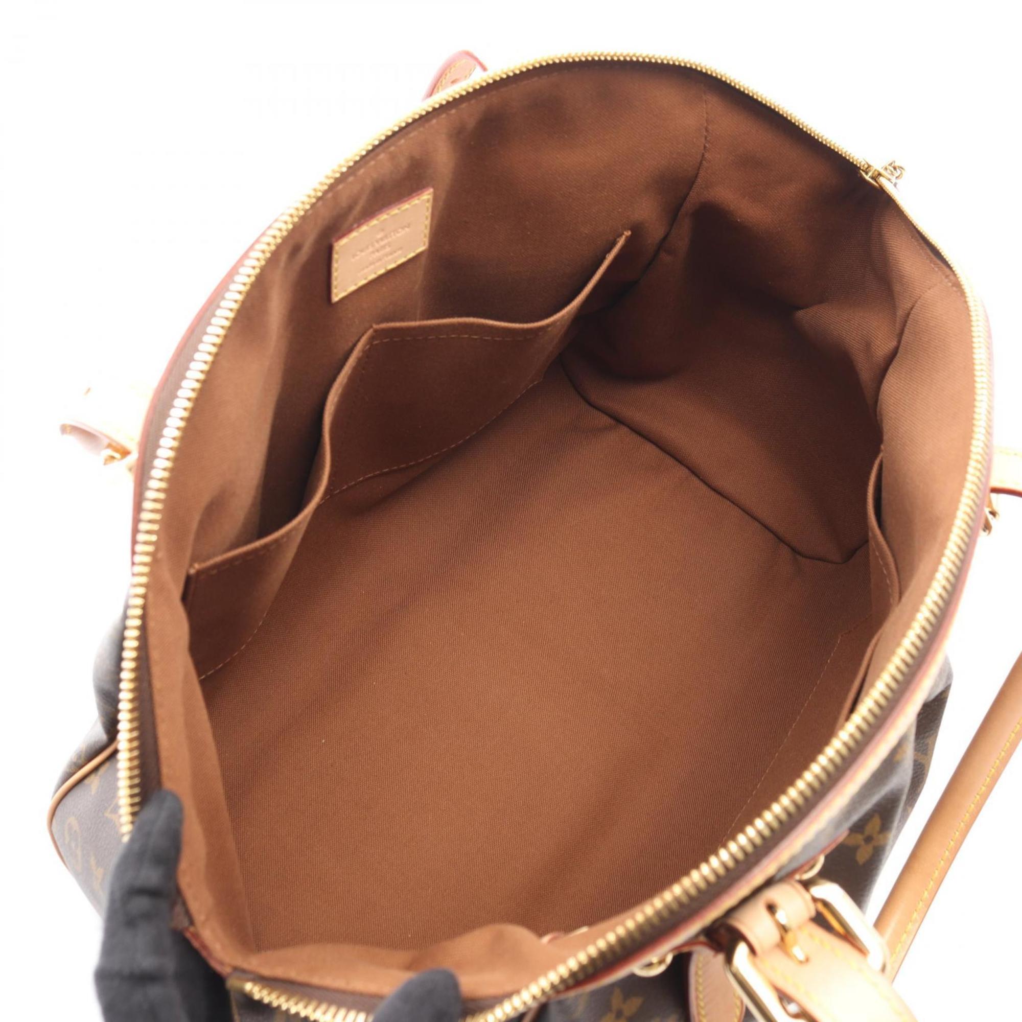 Louis Vuitton Monogram Brown Coated Canvas Leather Handbag (Pre-Owned)