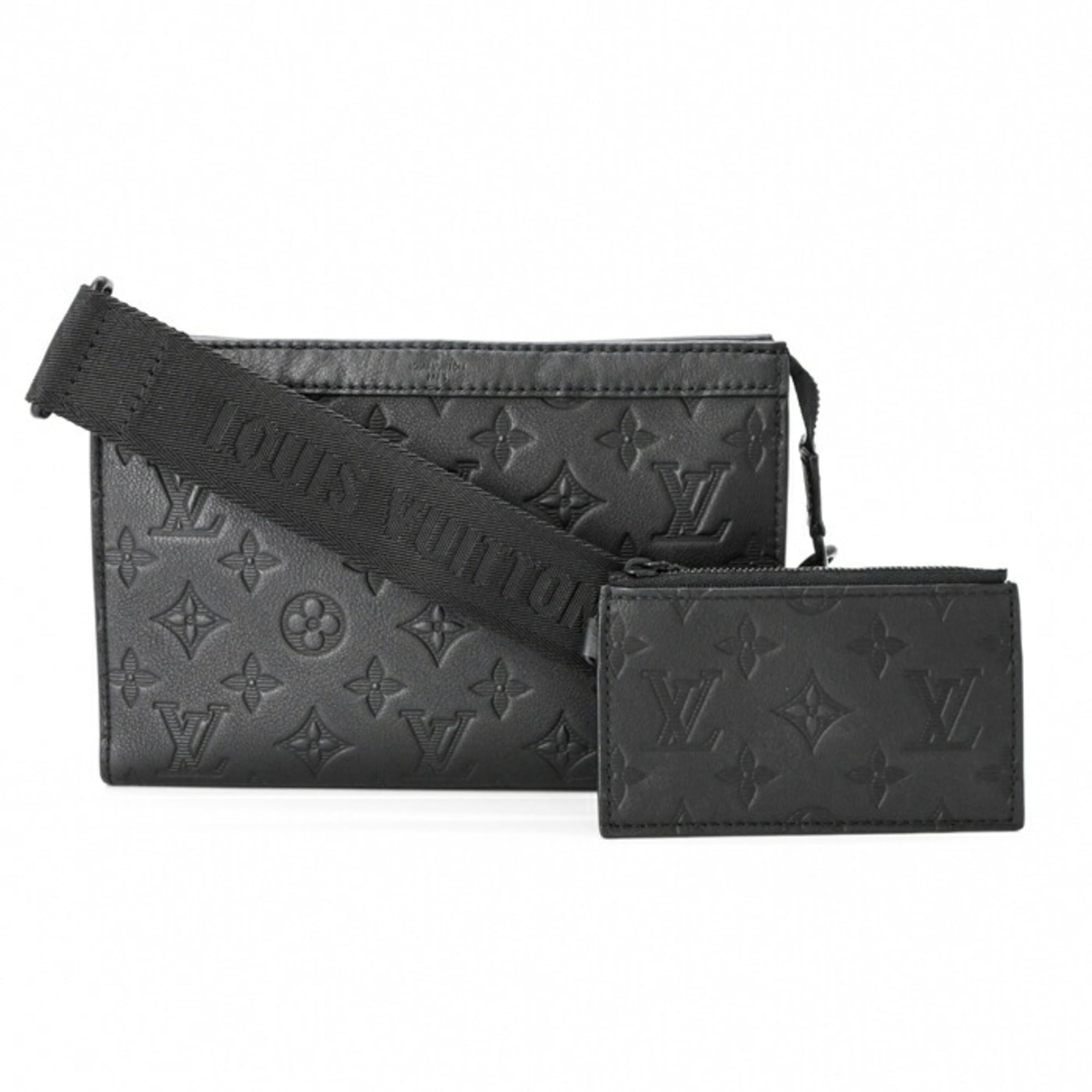 Louis Vuitton Black Monogram Shadow Shoulder Bag (Pre-Owned)