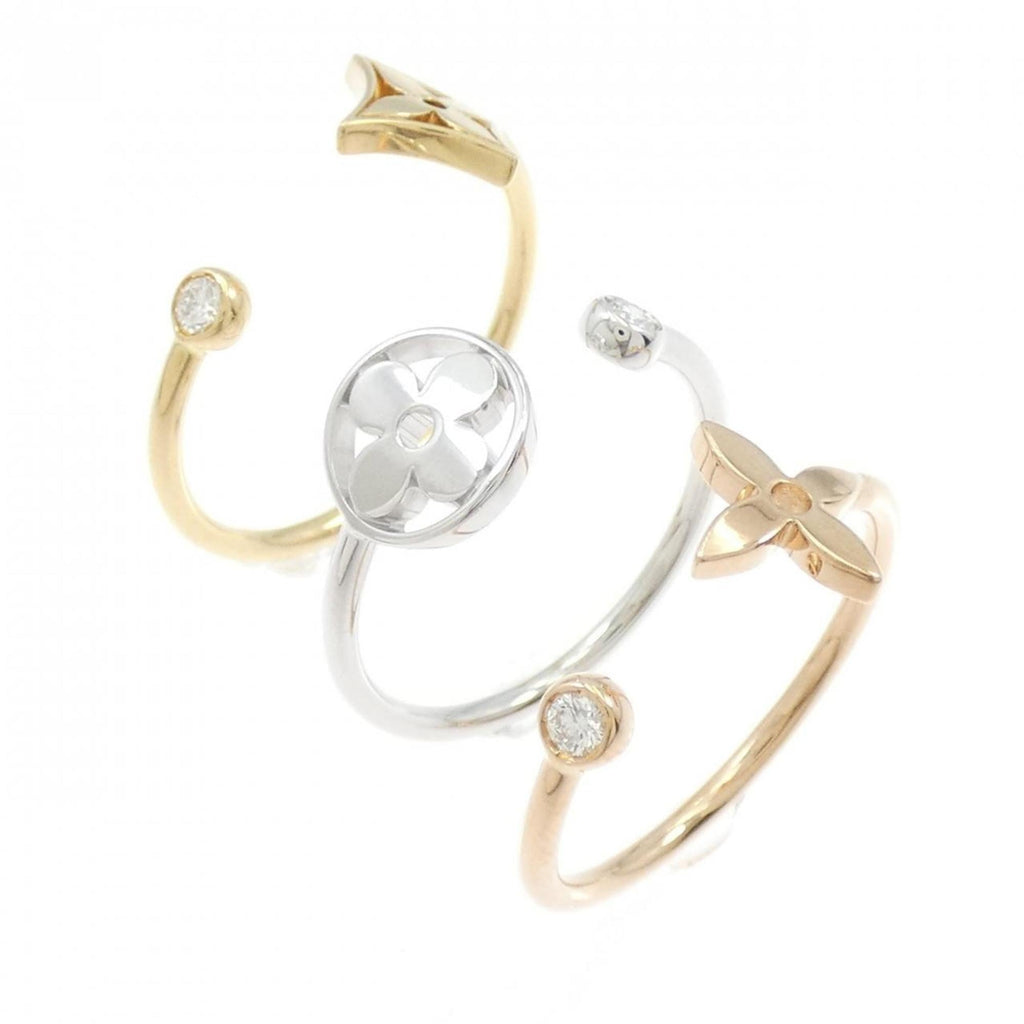 Louis Vuitton Yellow Gold (18K) Pink Gold (18K) White Gold (18K) Band Ring (Pre-Owned)
