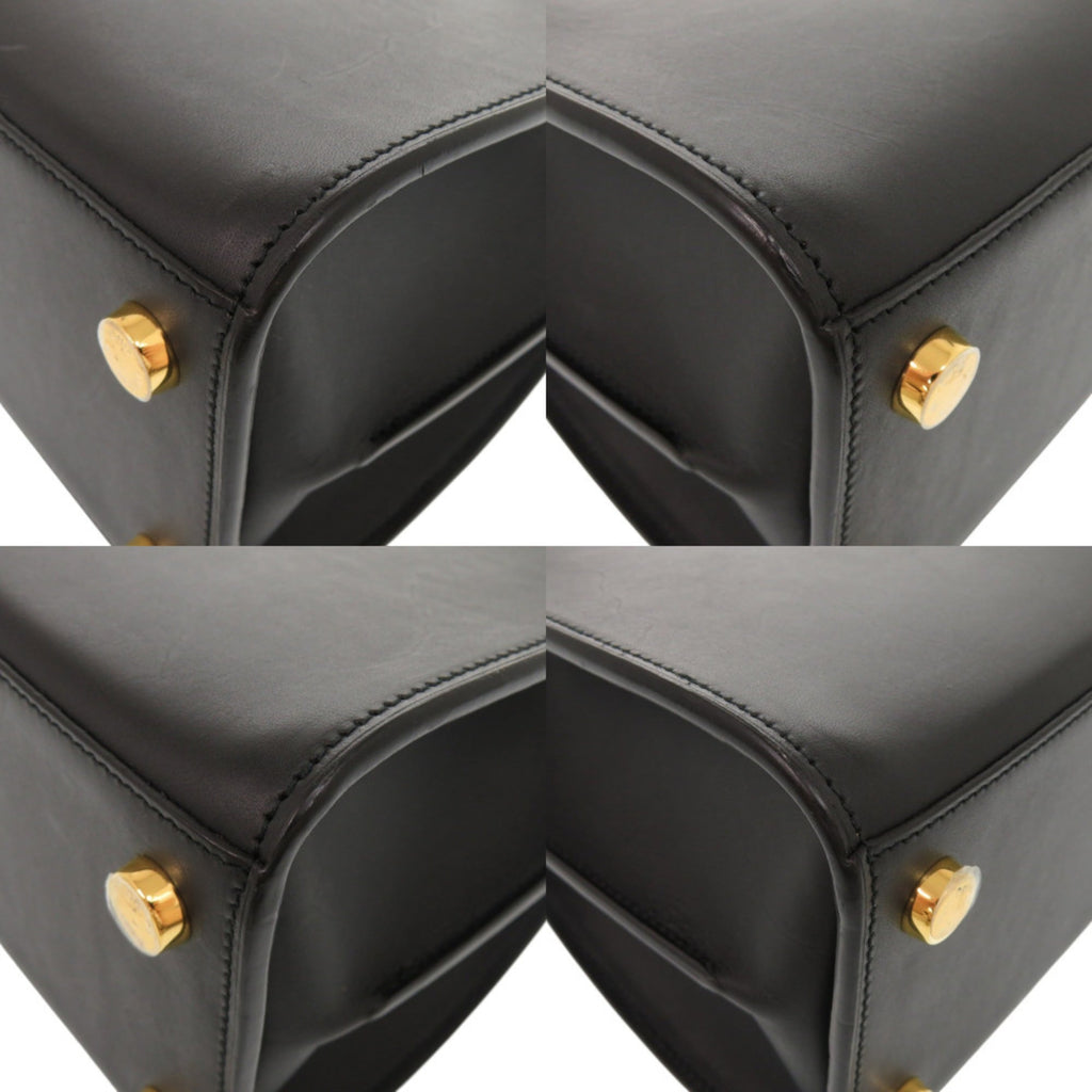 Louis Vuitton Black Leather Handbag (Pre-Owned)