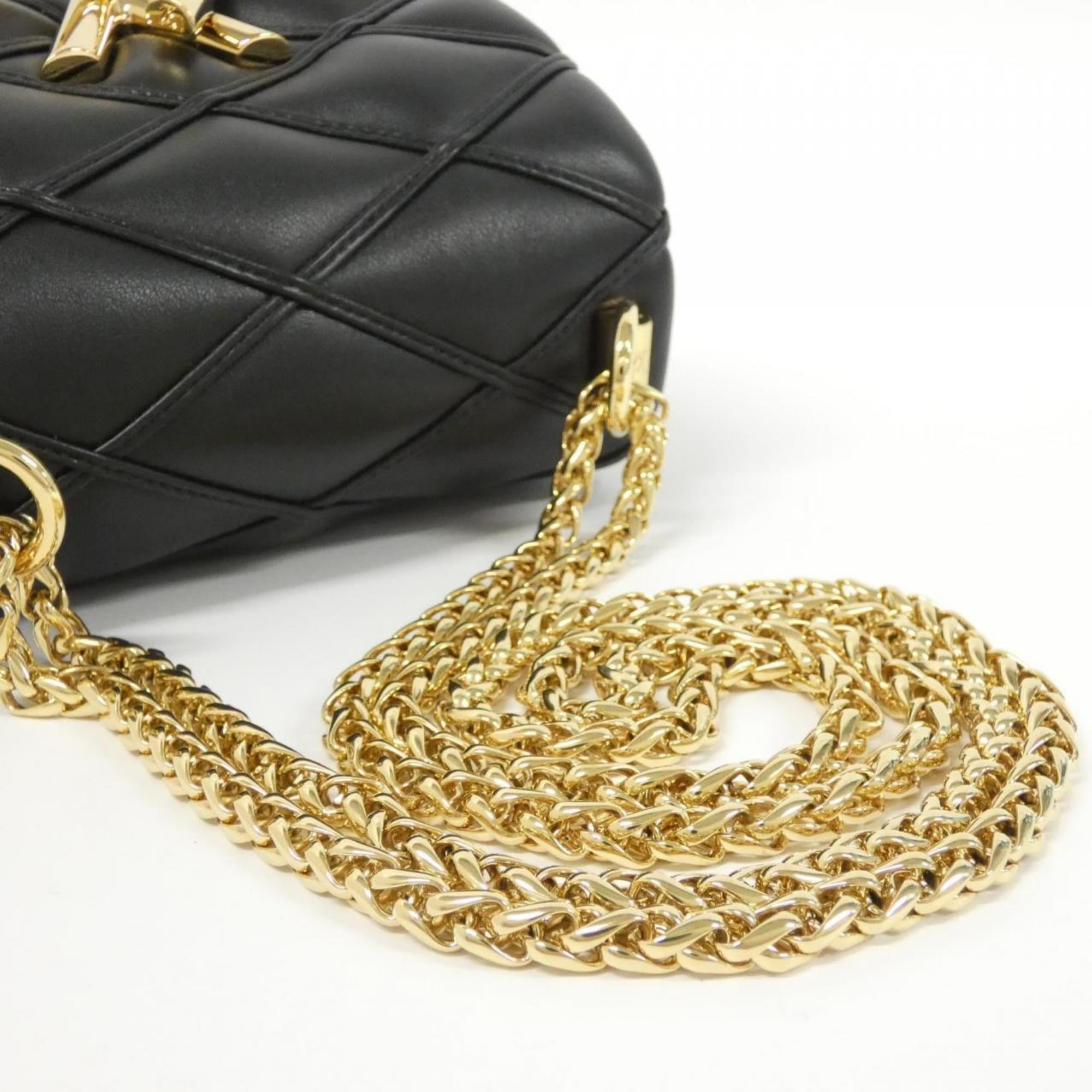 Louis Vuitton Black Leather Shoulder Bag (Pre-Owned)